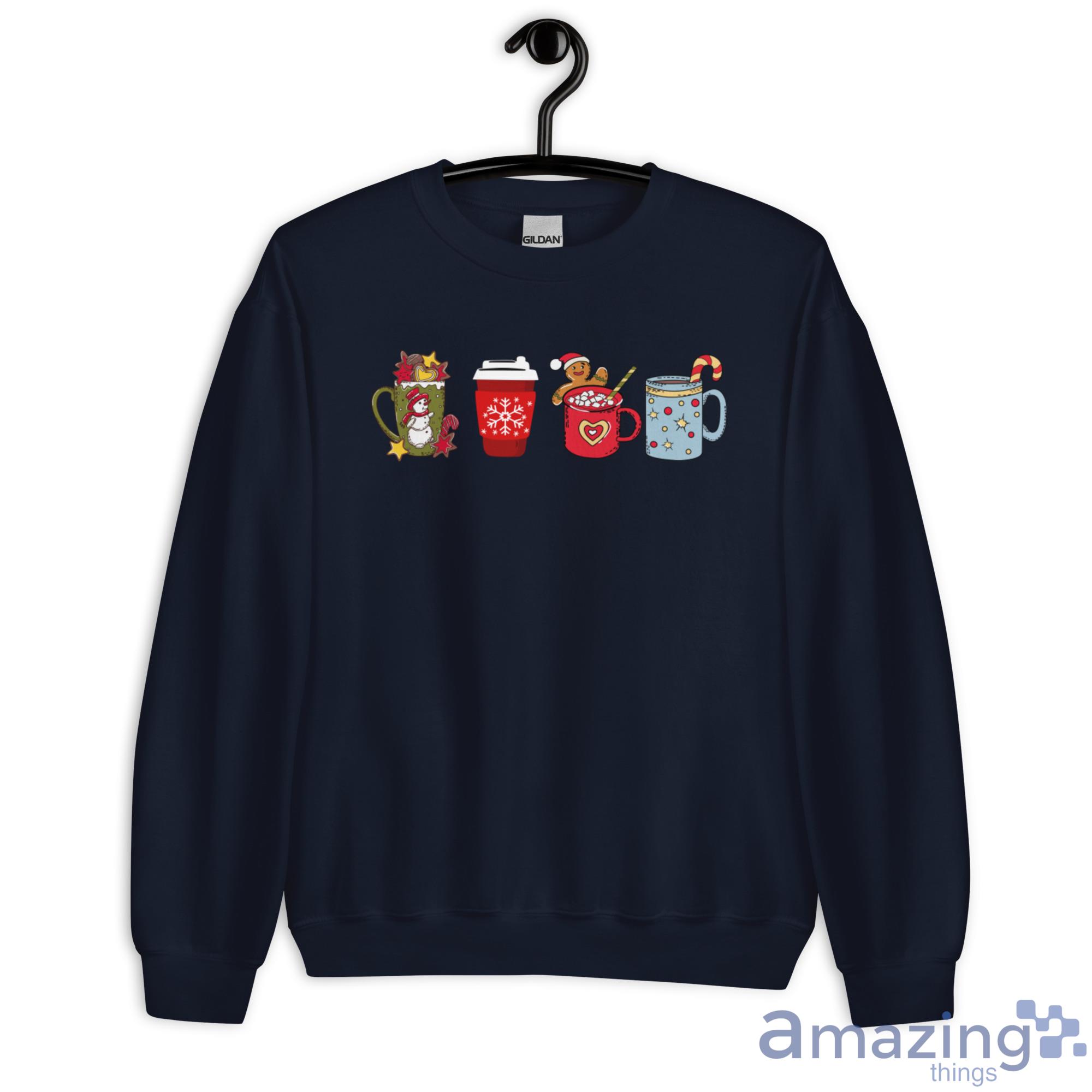 Christmas 4 Cups Of Coffee Christmas Sweatshirt - G180 Unisex Heavy Blend Crewneck Sweatshirt-1