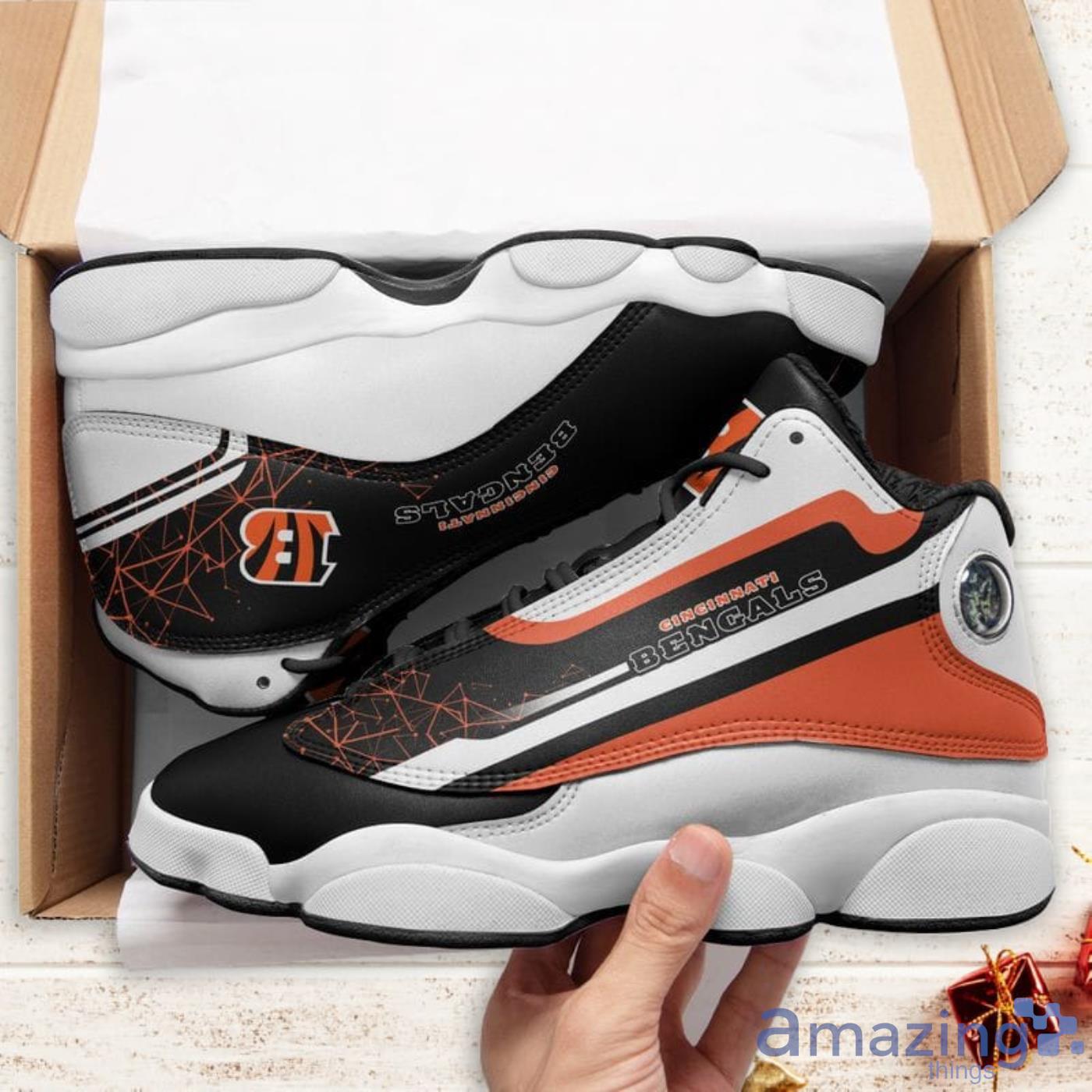 Cincinnati Bengals Orange Air Jordan 13 Sneakers Shoes For Fans