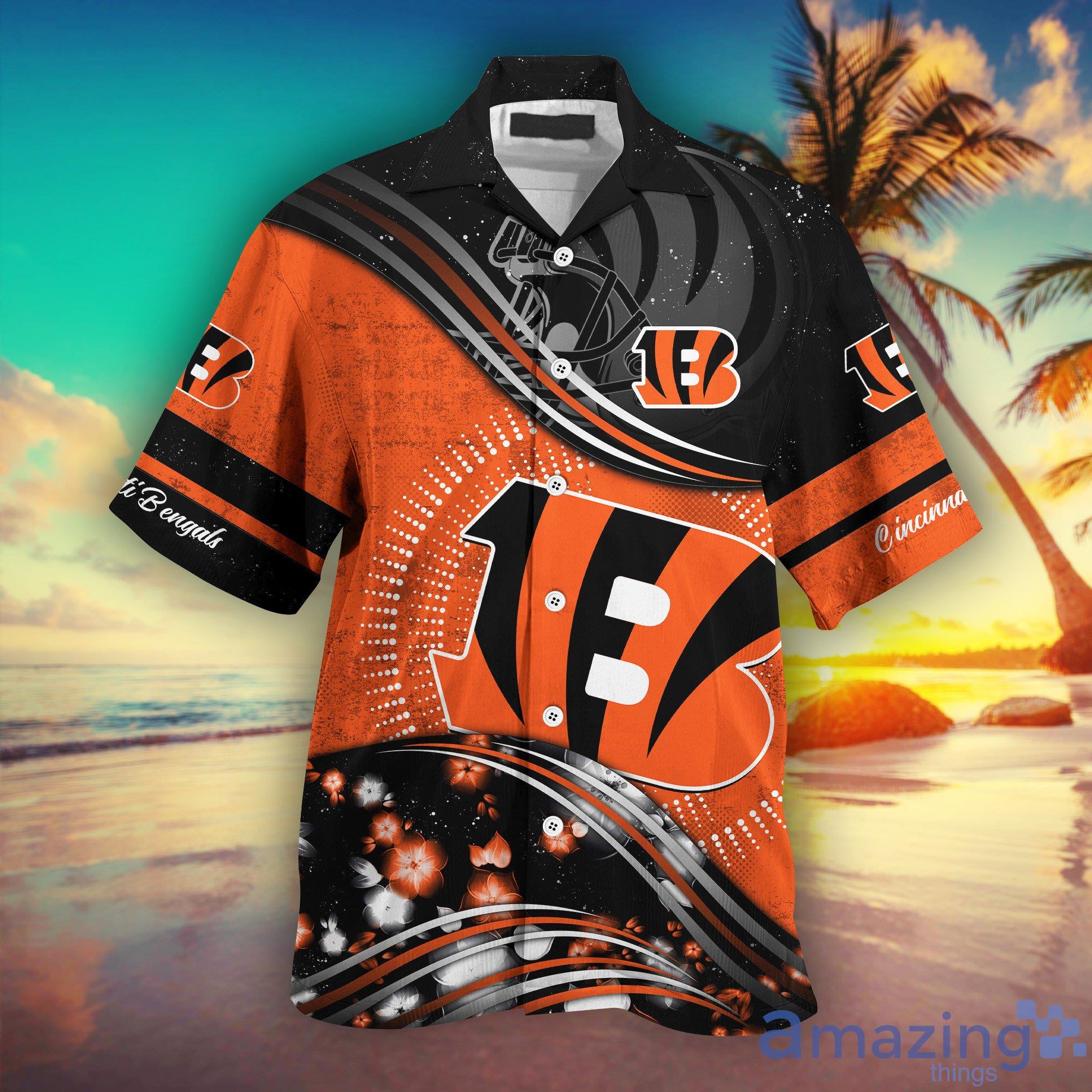 Cincinnati Bengals NFL And Flowers Short Sleeves Hawaiian Shirt