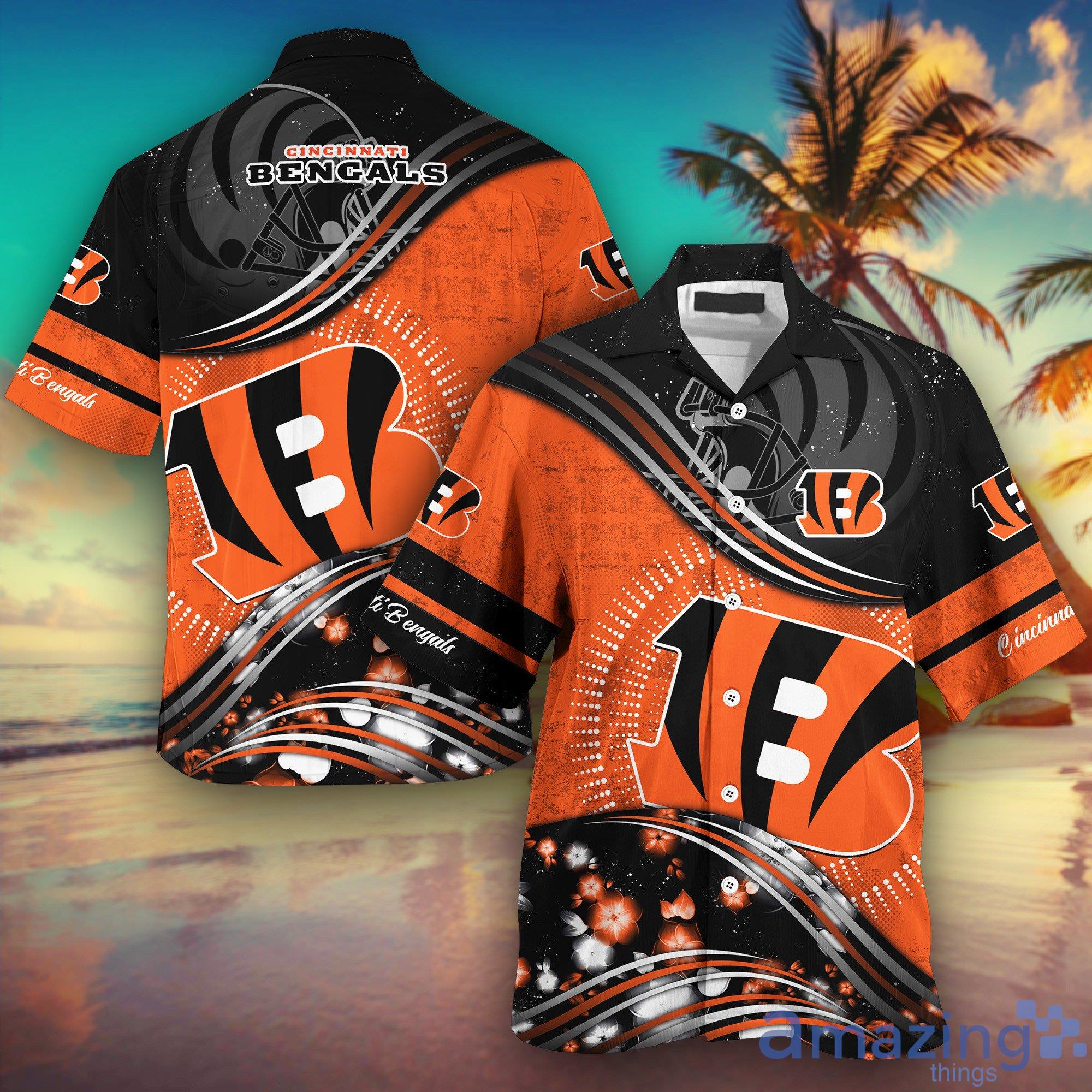 Cincinnati Bengals NFL And Flowers Short Sleeves Hawaiian Shirt