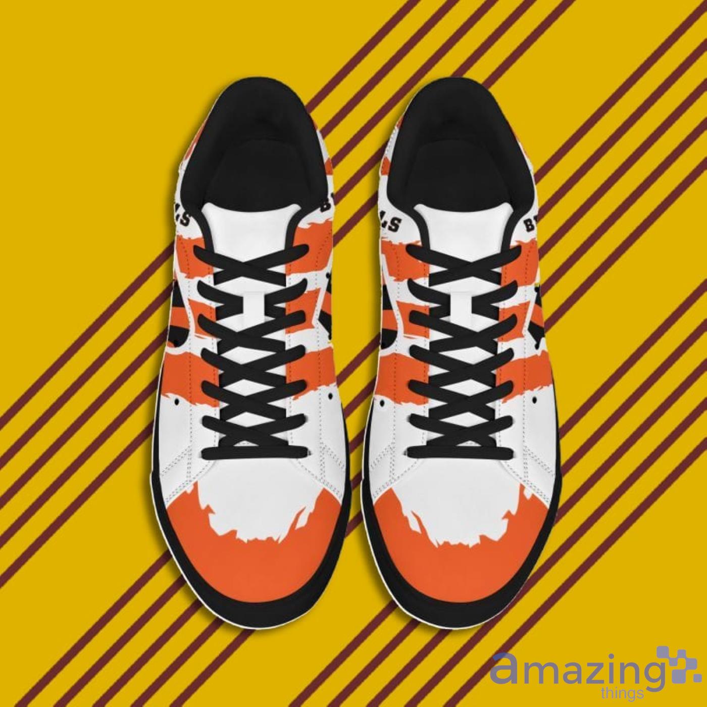 Cincinnati Bengals NFL Black And White Skate Shoes image Cincinnati Bengals NFL Black And White Skate Shoes Product Photo 7
