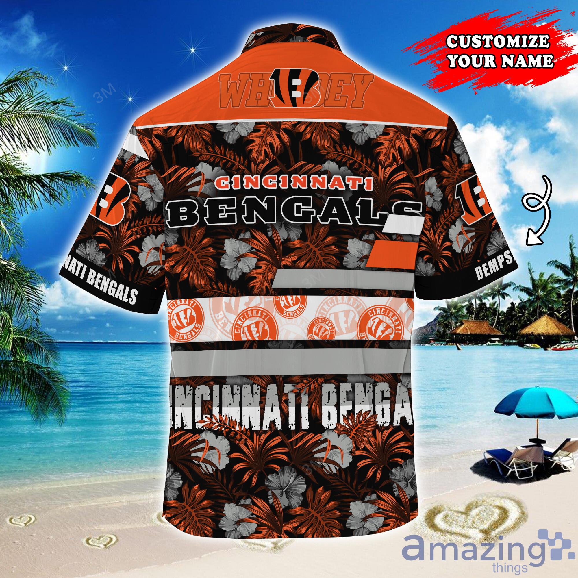 Custom Name NFL Cincinnati Bengals Hawaiian Shirt And Short