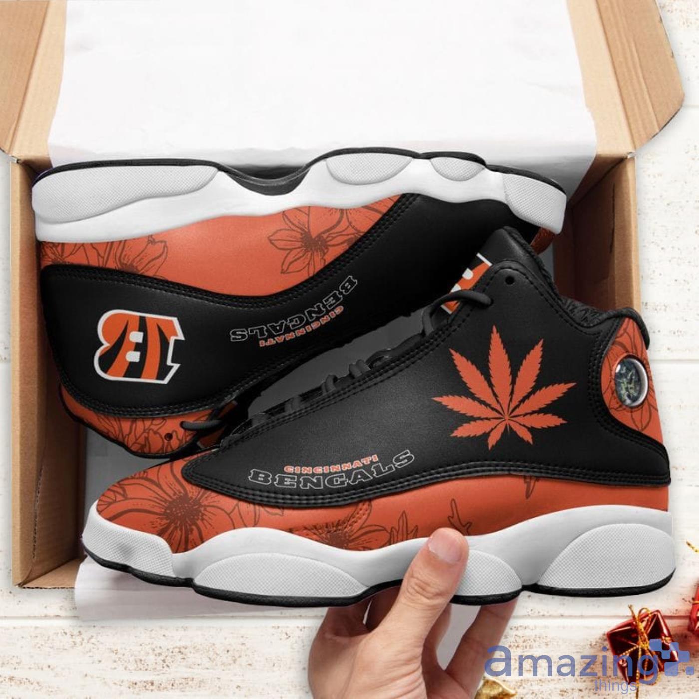 Cincinnati Bengals Camo Pattern Air Jordan 13 Shoes For Fans