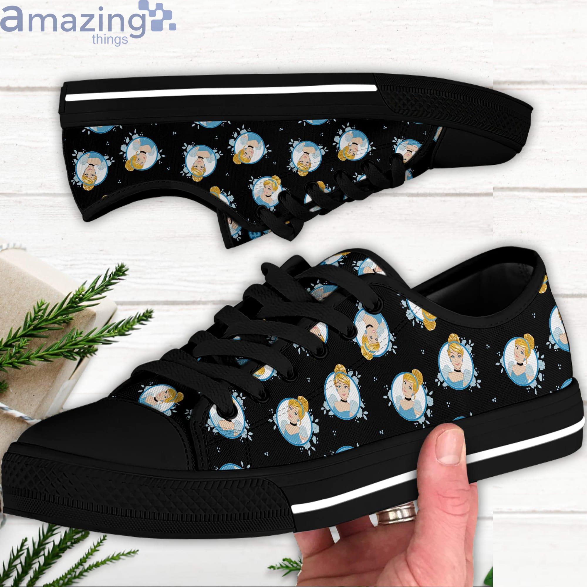 Cinderella Princess Dark Side Patterns Disney Cartoon Sneakers Low Top Canvas Shoes image Cinderella Princess Dark Side Patterns Disney Cartoon Sneakers Low Top Canvas Shoes Product Photo 2