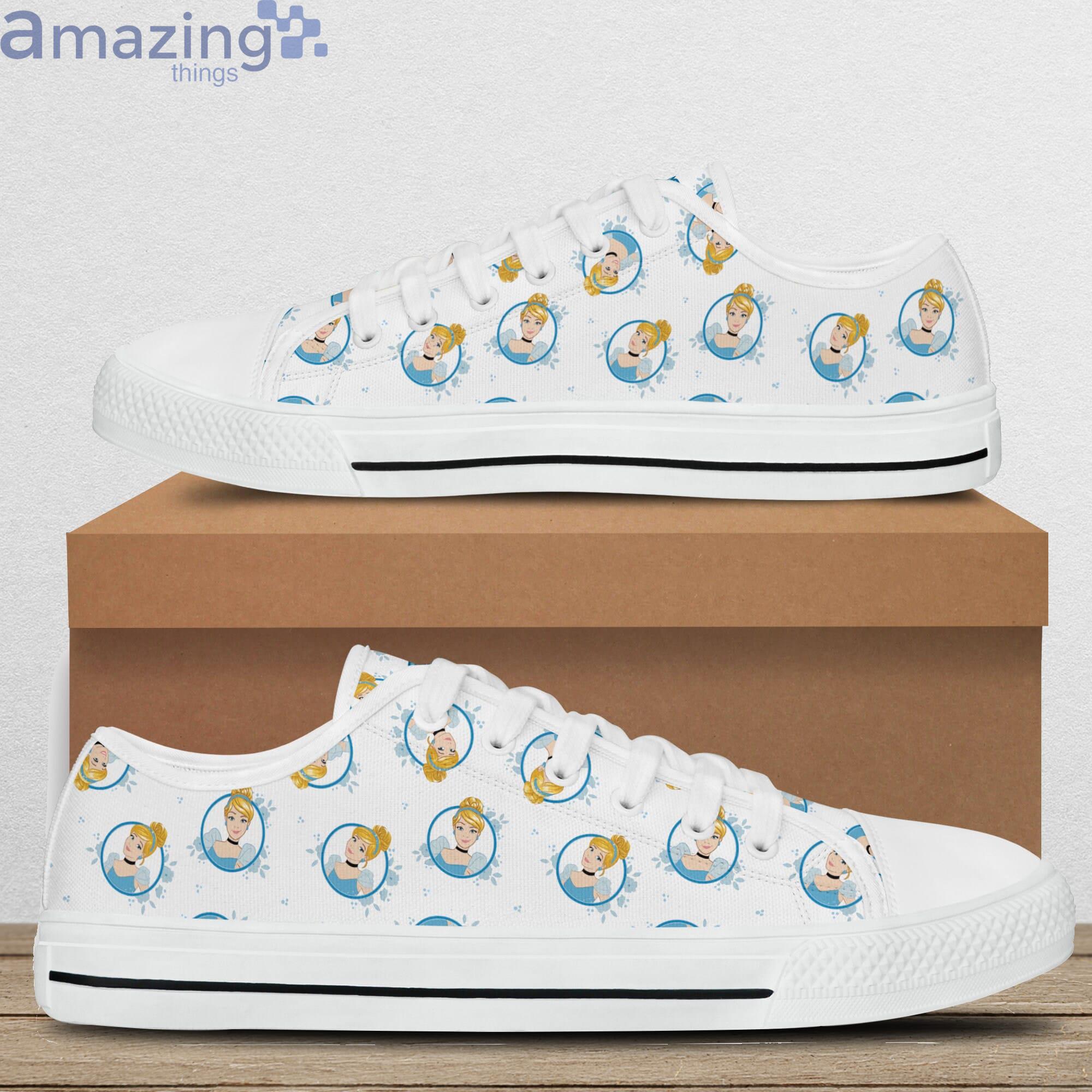 Cinderella Princess Dark Side Patterns Disney Cartoon Sneakers Low Top Canvas Shoes image Cinderella Princess Dark Side Patterns Disney Cartoon Sneakers Low Top Canvas Shoes Product Photo 3
