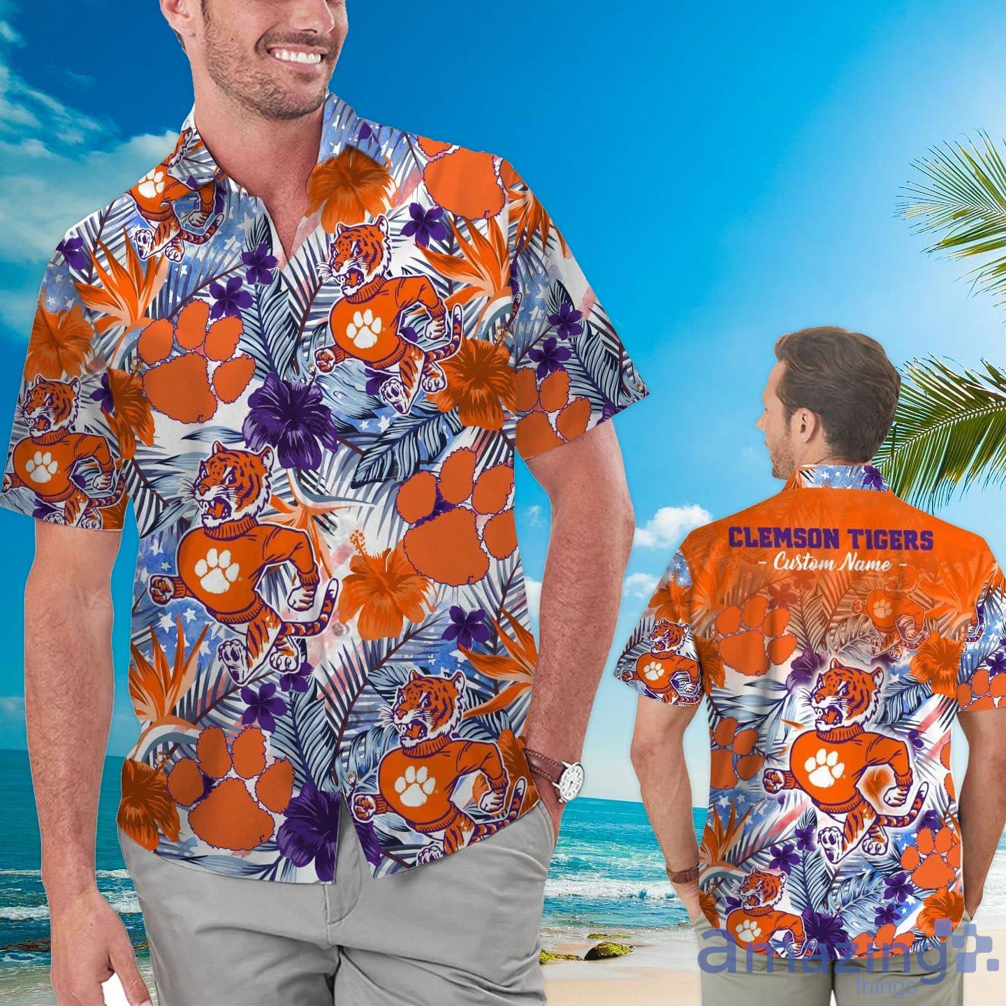Personalized Detroit Tigers Flowery Navy Hawaiian Shirt And Short - Tagotee