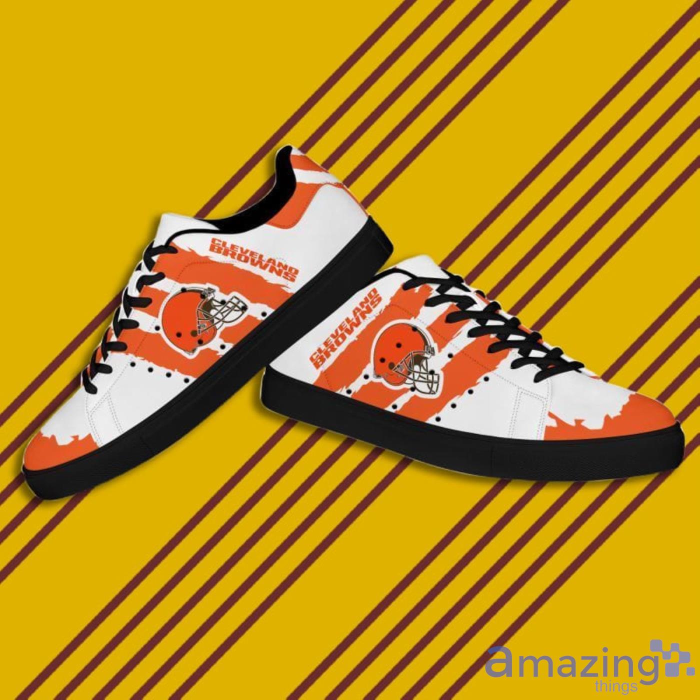 Cleveland Browns NFL Black And White Skate Shoes image Cleveland Browns NFL Black And White Skate Shoes Product Photo 6