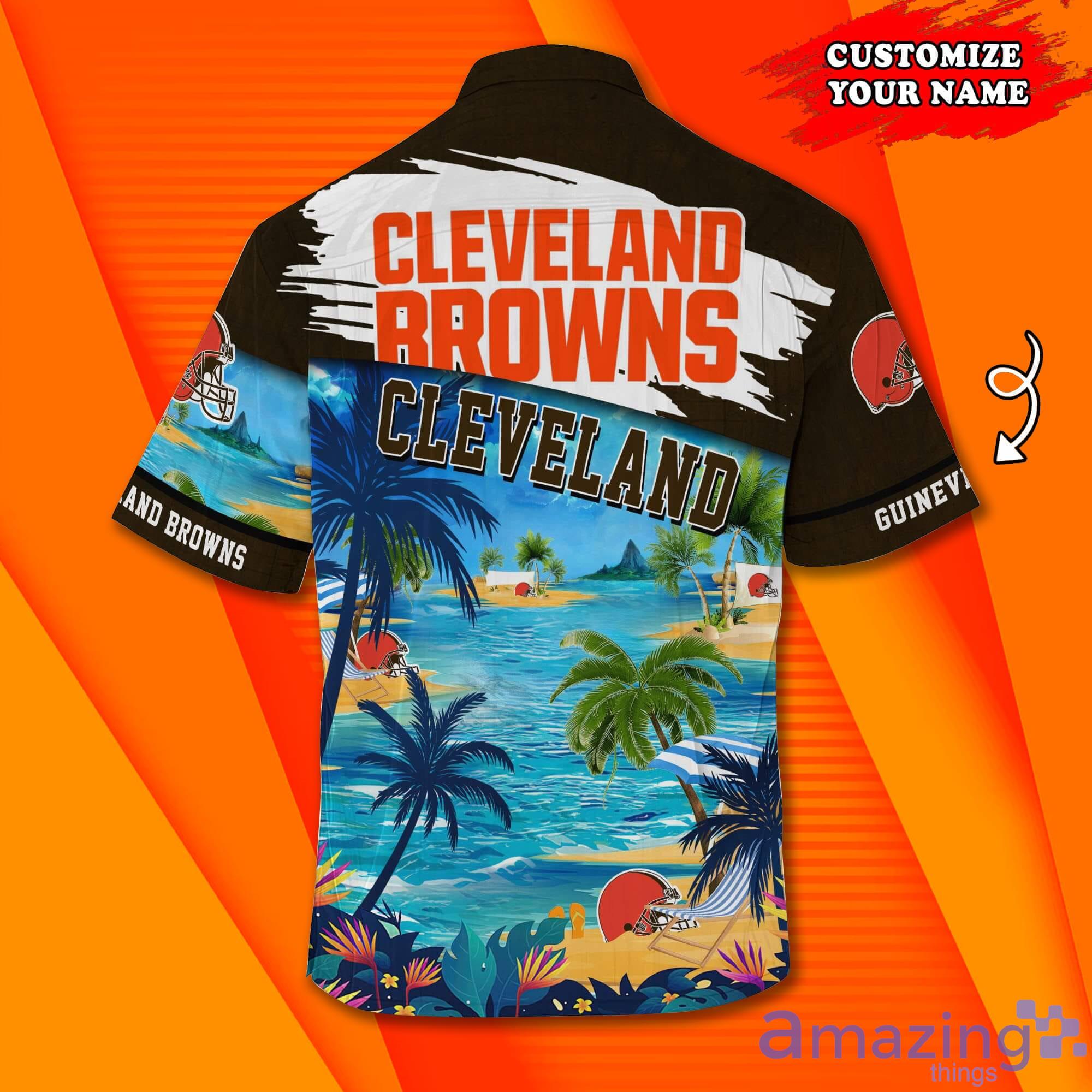 Cleveland Browns NFL Custom Name Hawaiian Shirt Summer Shirt Product Photo 1