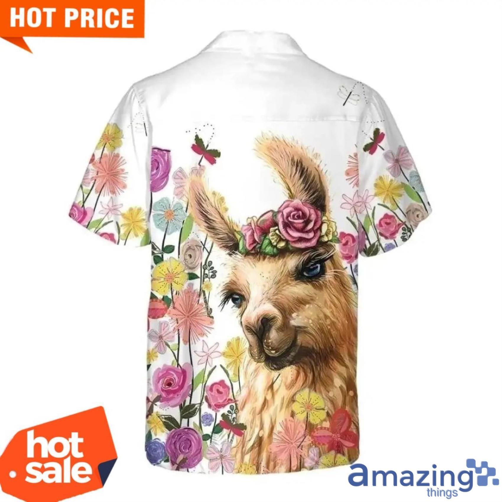 Colorful Flower With Alpaca Hawaiian Shirt Best Animal Lovers Hawaiian Shirt image Colorful Flower With Alpaca Hawaiian Shirt Best Animal Lovers Hawaiian Shirt Product Photo 2