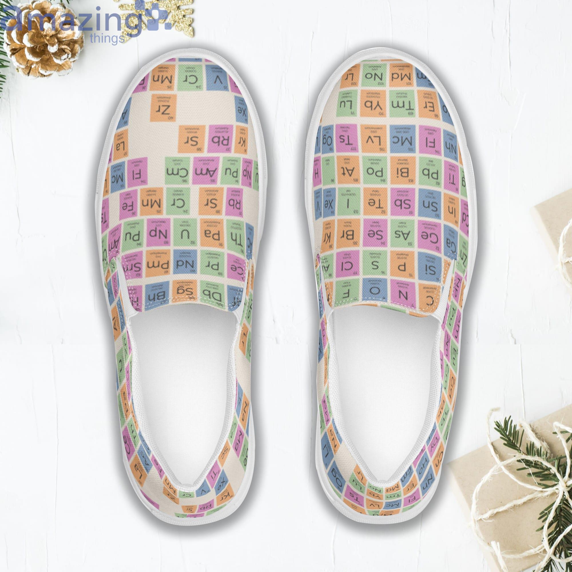 Colorful Periodic Table Of Elements Slip On Shoes image Colorful Periodic Table Of Elements Slip On Shoes Product Photo 2