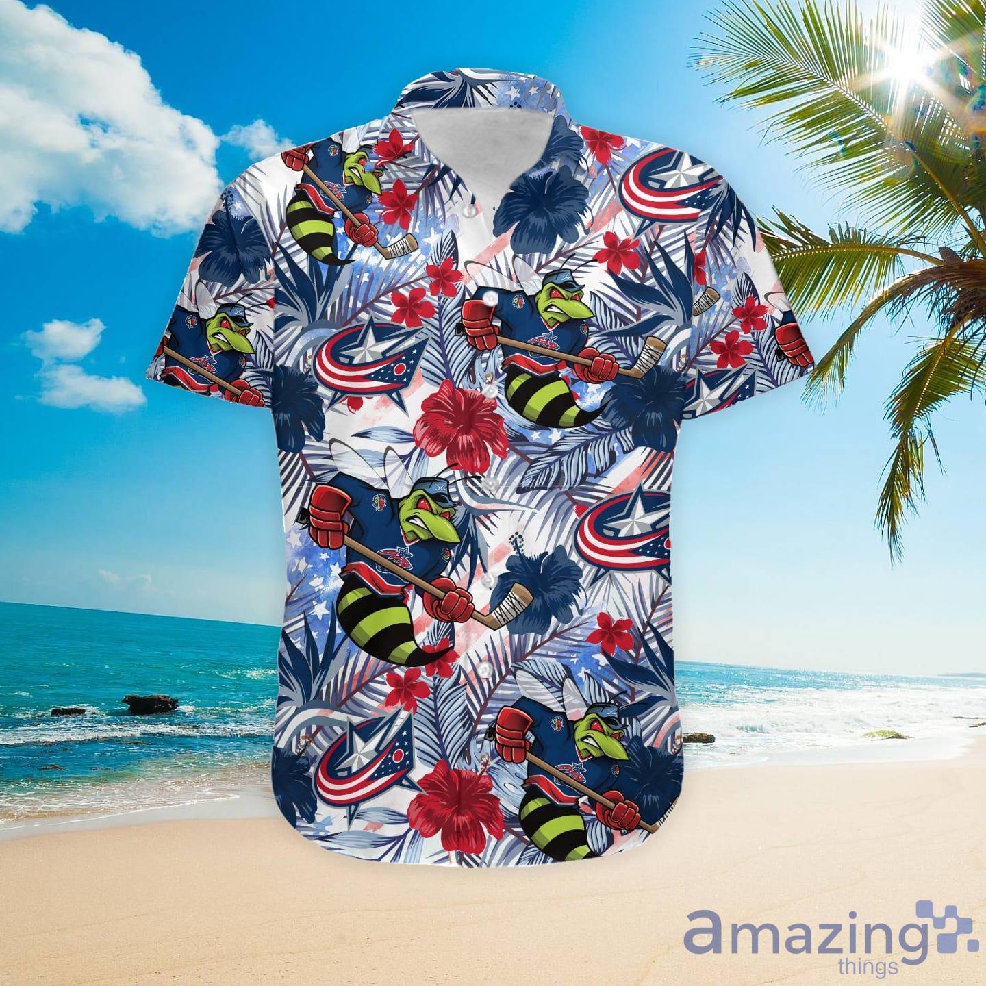 Columbus Blue Jackets NHL Flower Hawaiian Shirt Best Gift For Men