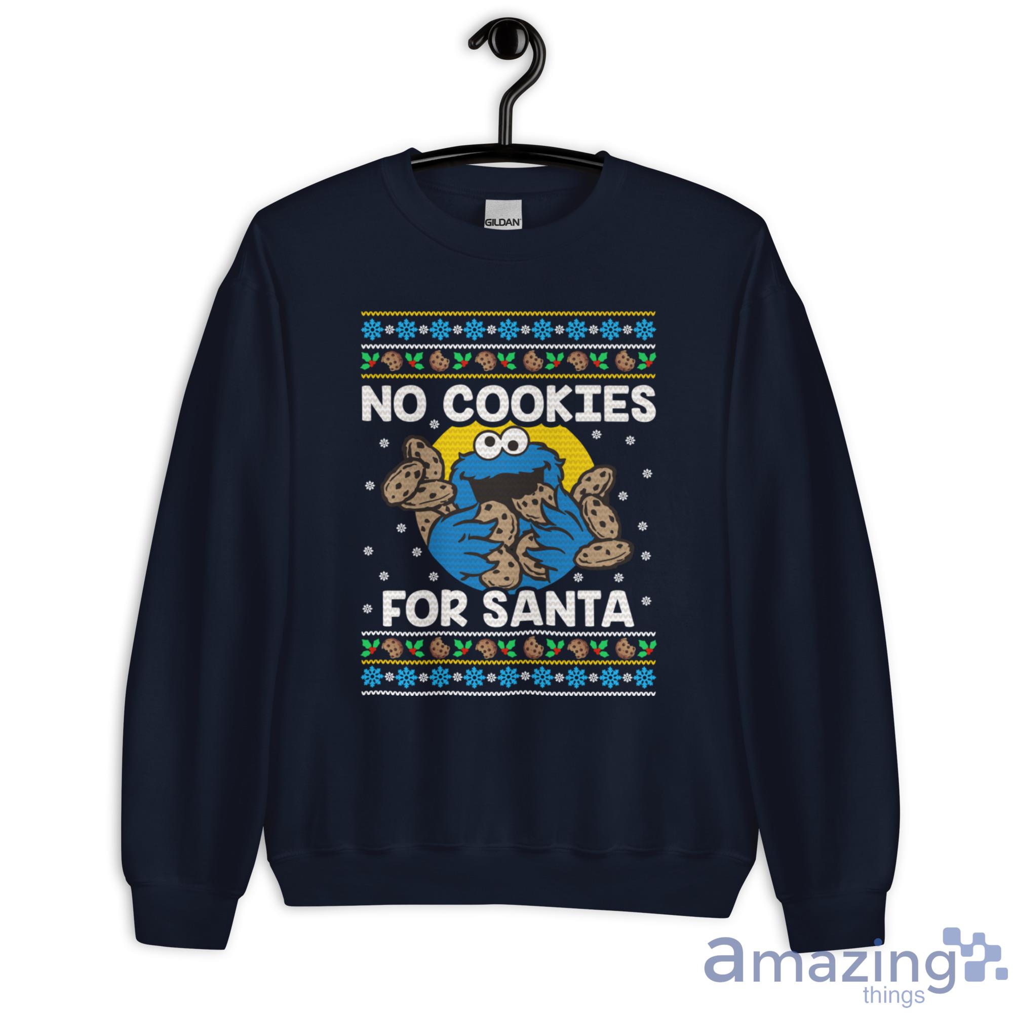 Cookie Monster No Cookies For Santa Christmas Sweatshirt - G180 Unisex Heavy Blend Crewneck Sweatshirt-1