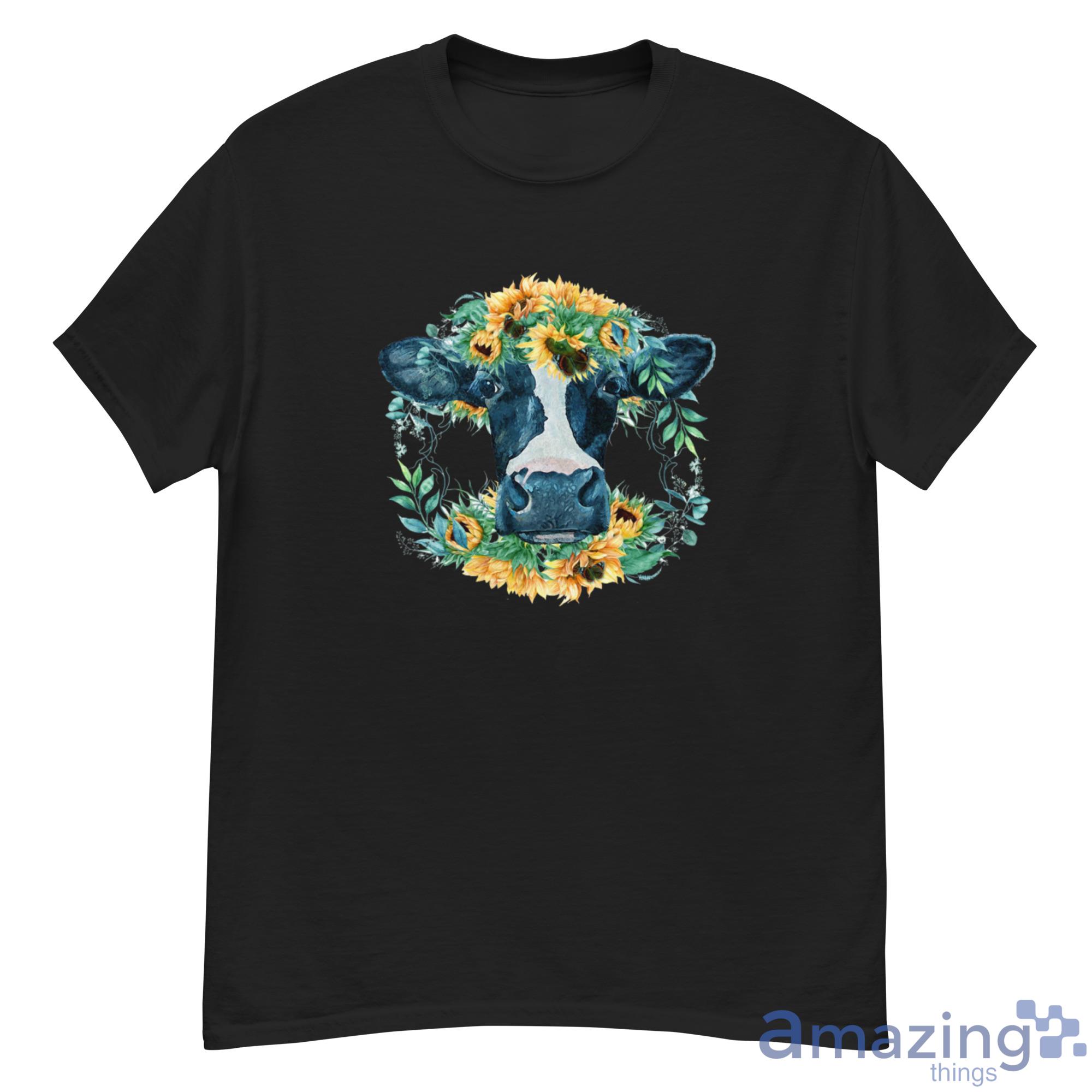 Cow And Sunflower Shirt image Cow And Sunflower Shirt - 500G Men’s Classic Tee Gildan