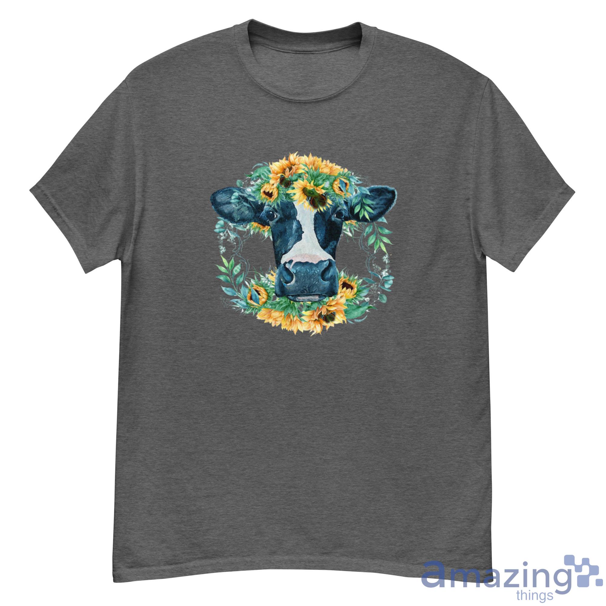 Cow And Sunflower Shirt - 500G Men’s Classic Tee Gildan-1 Cow And Sunflower Shirt - 500G Men’s Classic Tee Gildan-1