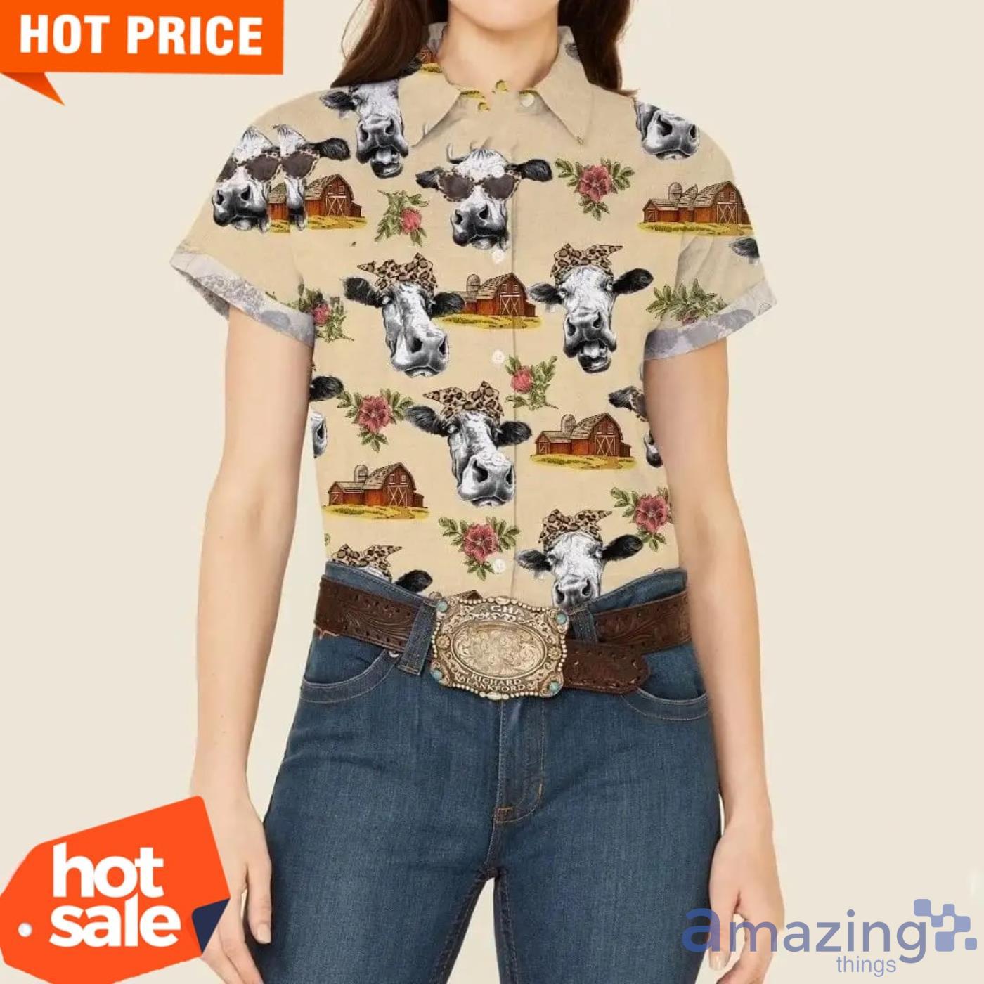 Cow Roses And Farm Pattern Hawaiian Shirt Hawaiian Shirts For Men Product Photo 1 Cow Roses And Farm Pattern Hawaiian Shirt Hawaiian Shirts For Men Product Photo 1