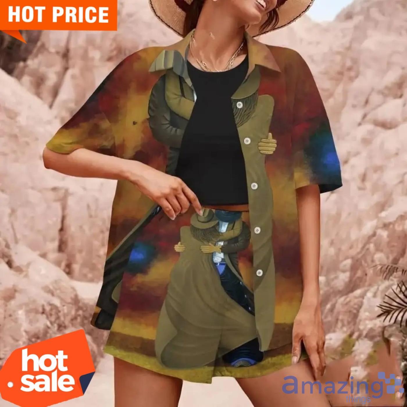 Cowboy Cowgirl Hugging Short Sleeves Hawaiian Shirt image Cowboy Cowgirl Hugging Short Sleeves Hawaiian Shirt Product Photo 2