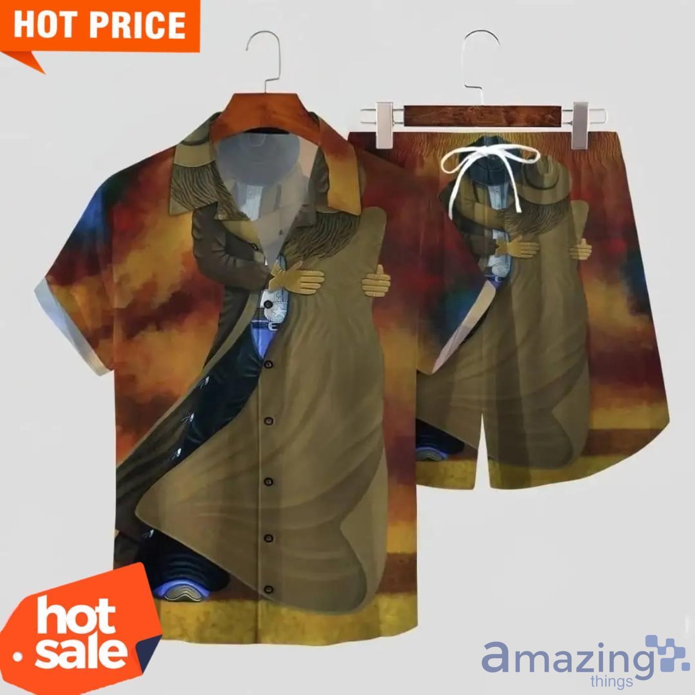 Cowboy Cowgirl Hugging Short Sleeves Hawaiian Shirt image Cowboy Cowgirl Hugging Short Sleeves Hawaiian Shirt Product Photo 4