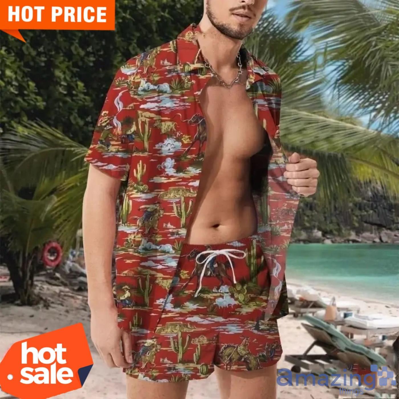 Cowboy Drive Horse And Desert Short Sleeves Hawaiian Shirt image Cowboy Drive Horse And Desert Short Sleeves Hawaiian Shirt Product Photo 3