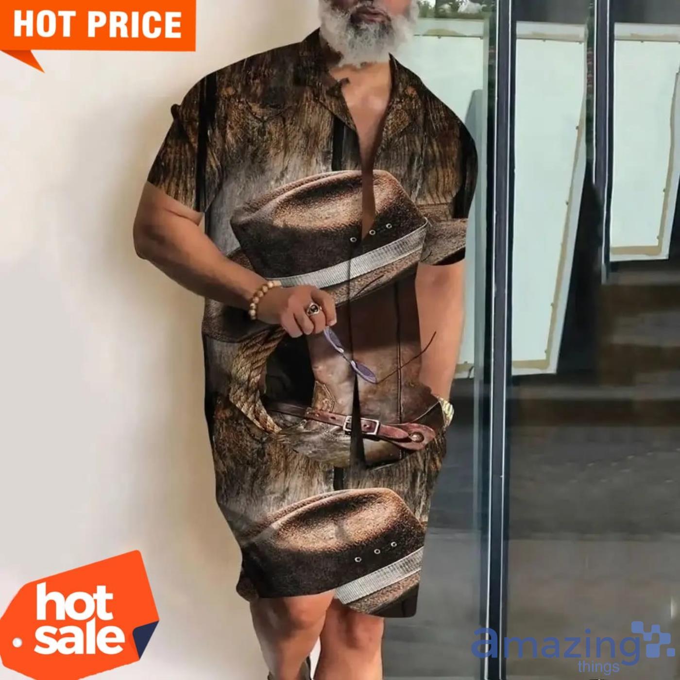 Cowboy Hat Full Print Hawaiian Shirt Product Photo 1 Cowboy Hat Full Print Hawaiian Shirt Product Photo 1