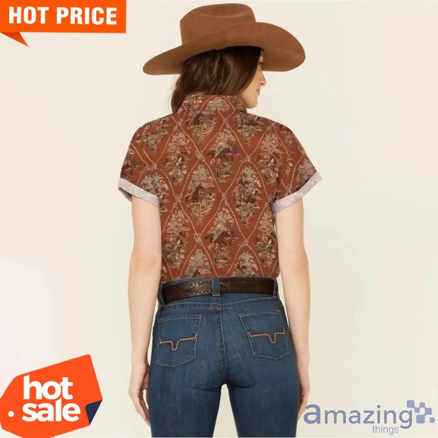 Cowboy Hawaiian Shirt Animal Lovers Aloha Shirt image Cowboy Hawaiian Shirt Animal Lovers Aloha Shirt Product Photo 2