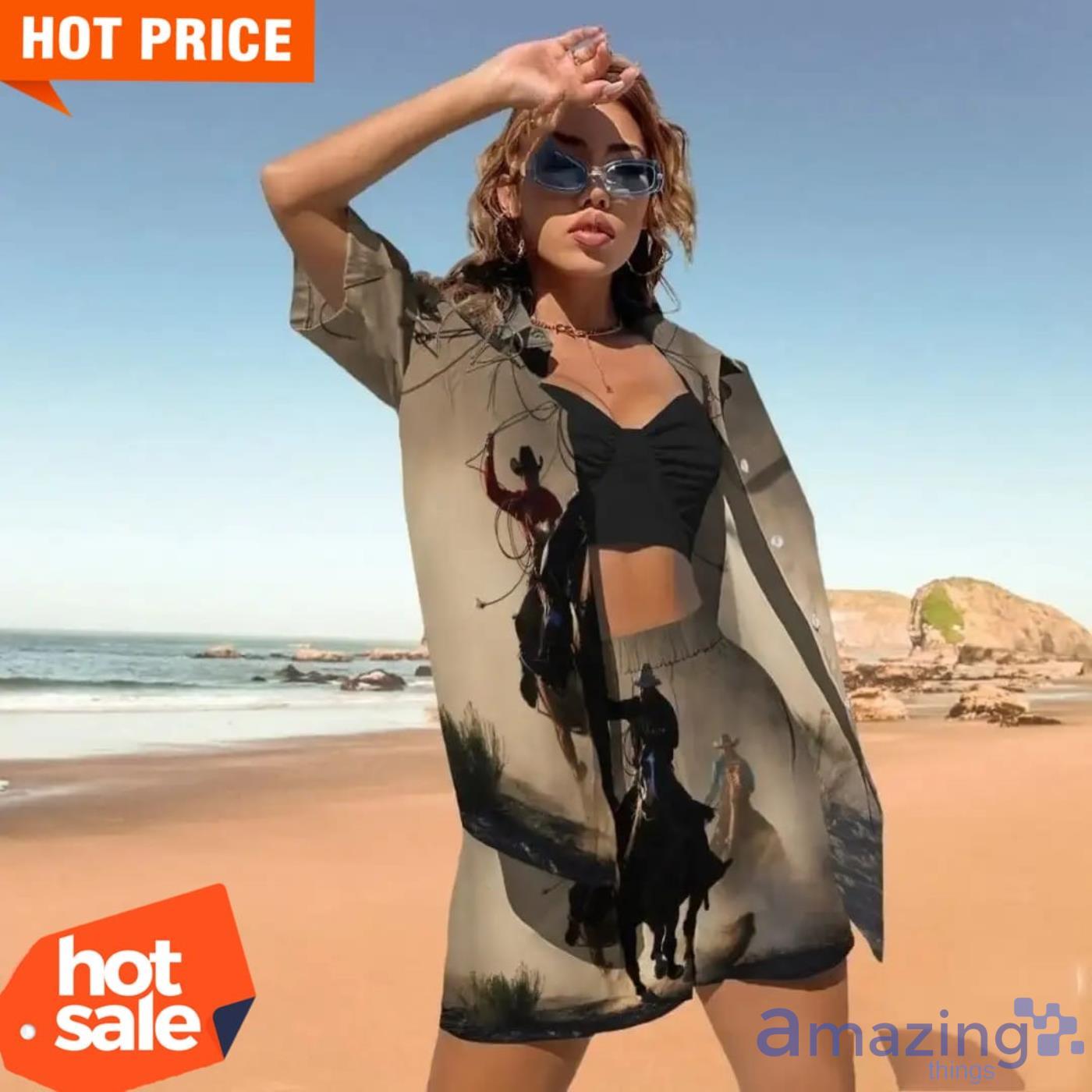 Cowboy Hawaiian Shirt For Men And Women image Cowboy Hawaiian Shirt For Men And Women Product Photo 3