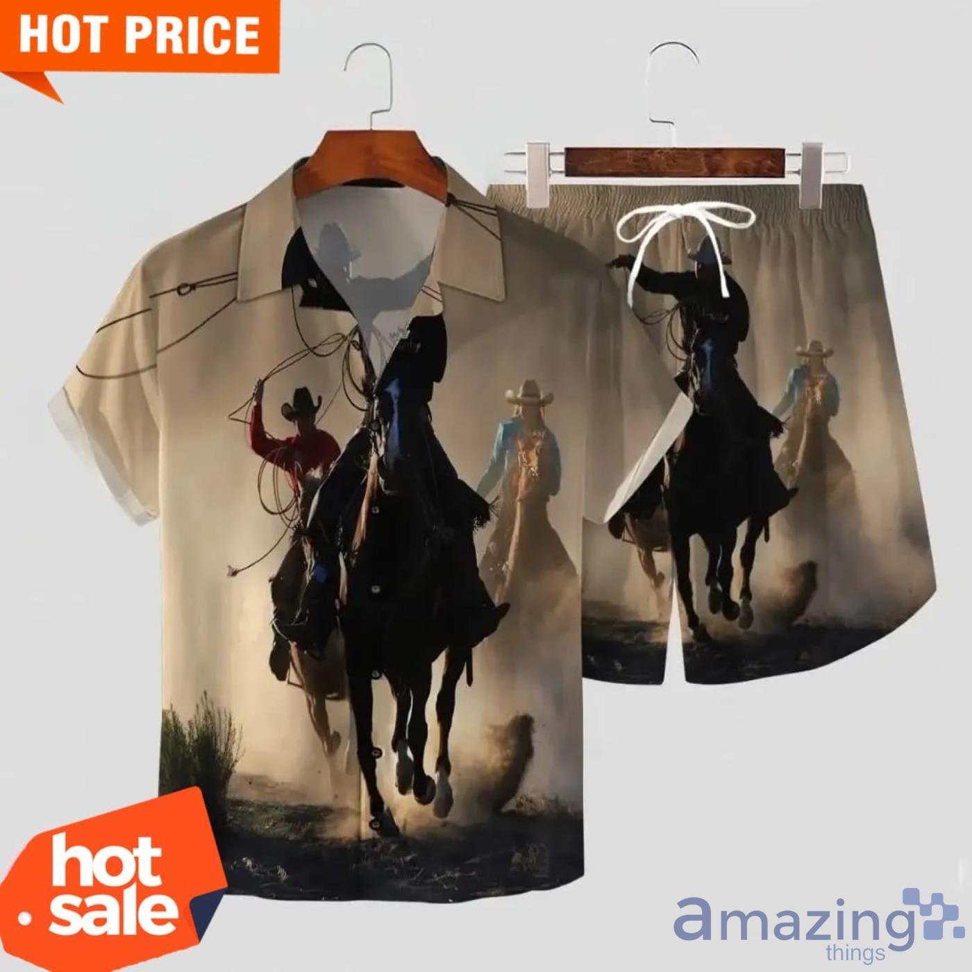 Cowboy Hawaiian Shirt For Men And Women image Cowboy Hawaiian Shirt For Men And Women Product Photo 4