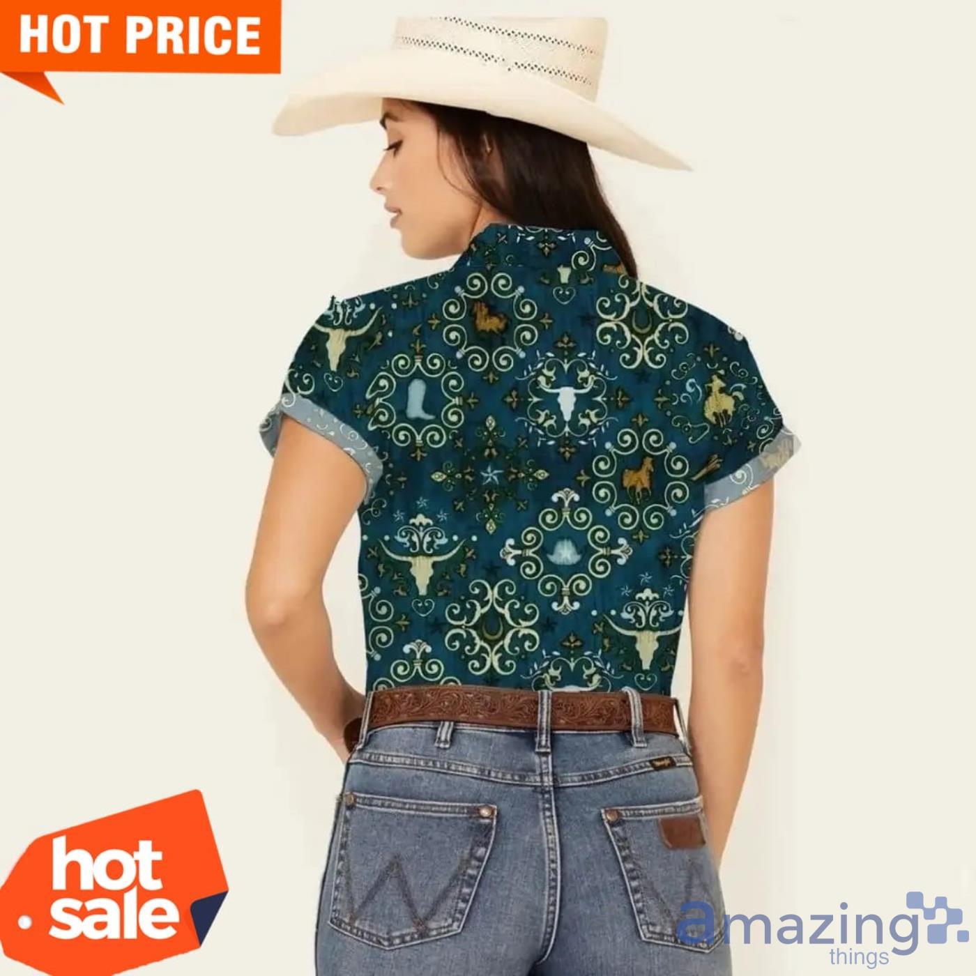 Cowgirl Hawaiian Shirt Best Animal Lovers Hawaiian Shirt image Cowgirl Hawaiian Shirt Best Animal Lovers Hawaiian Shirt Product Photo 2