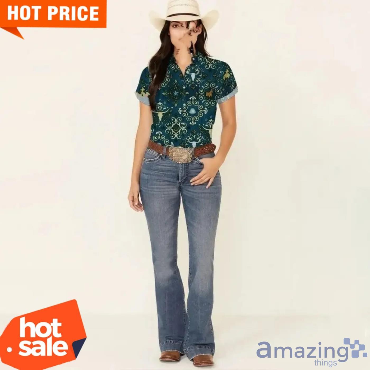 Cowgirl Hawaiian Shirt Best Animal Lovers Hawaiian Shirt image Cowgirl Hawaiian Shirt Best Animal Lovers Hawaiian Shirt Product Photo 3