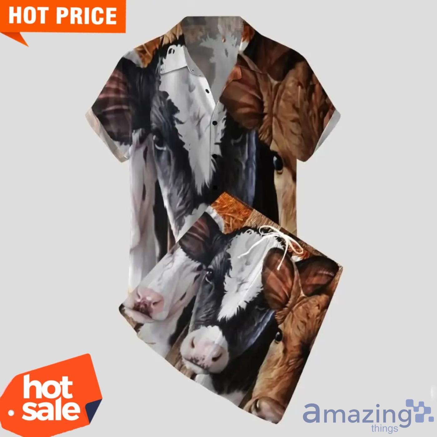 Cows Country Farm Short Sleeves Hawaiian Shirt image Cows Country Farm Short Sleeves Hawaiian Shirt Product Photo 4