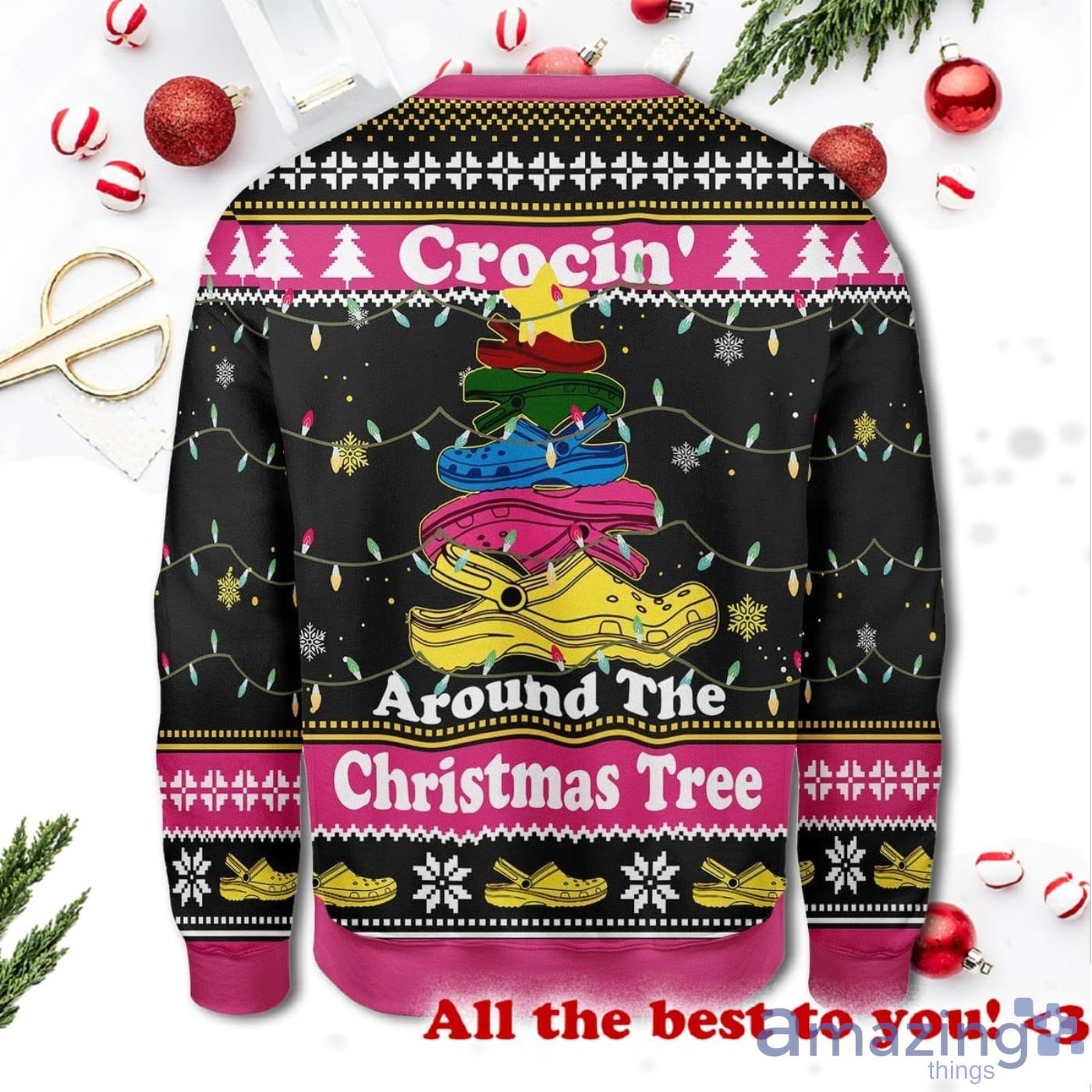 Crocin' Around The Christmas Tree Christmas Ugly Sweater image Crocin