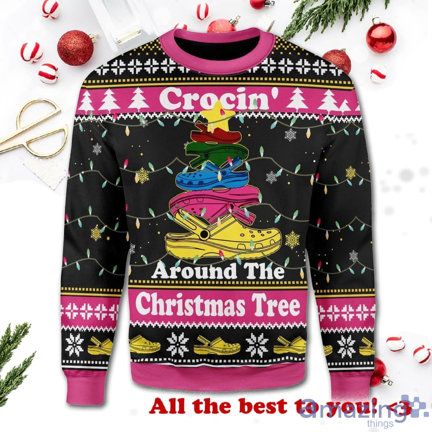 Crocin' Around The Christmas Tree Christmas Ugly Sweater Product Photo 1 Crocin' Around The Christmas Tree Christmas Ugly Sweater Product Photo 1