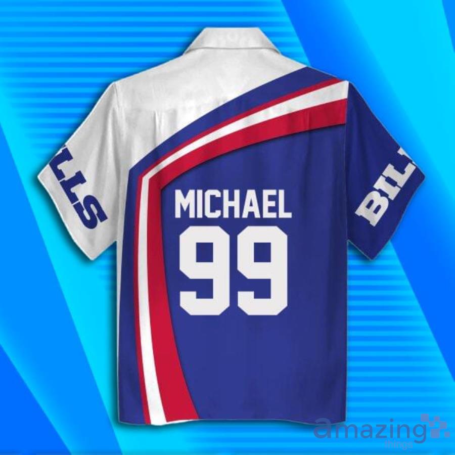 Custom Name Buffalo Bills Football Short Sleeve Hawaiian Shirt image Custom Name Buffalo Bills Football Short Sleeve Hawaiian Shirt Product Photo 3