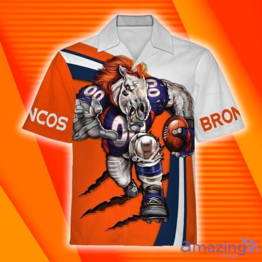 Custom Name Denver Broncos Football Short Sleeve Hawaiian Shirt