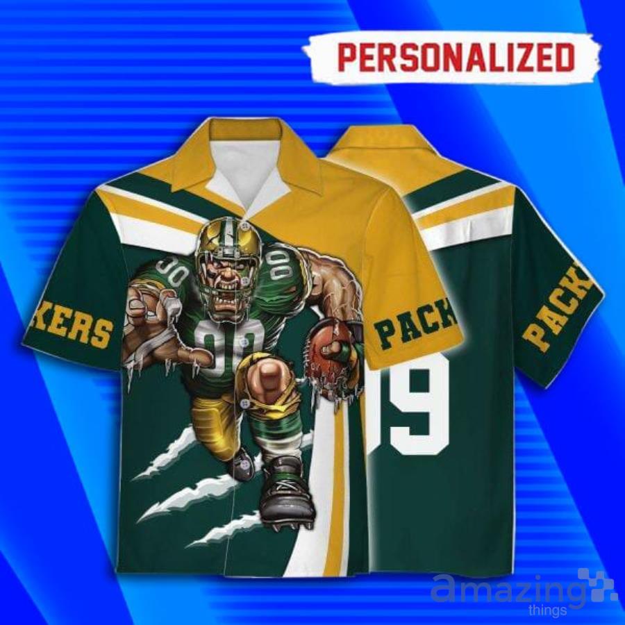 Custom Name Green Bay Packers Football Short Sleeve Hawaiian Shirt Product Photo 1 Custom Name Green Bay Packers Football Short Sleeve Hawaiian Shirt Product Photo 1