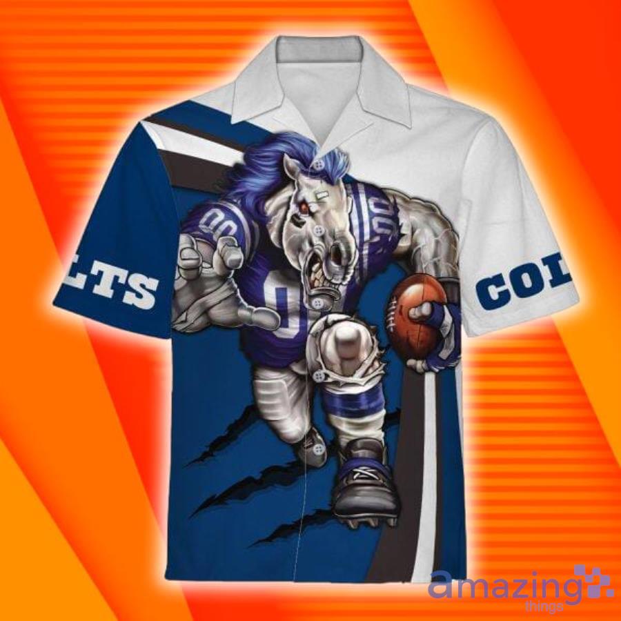 Custom Name Indianapolis Colts Football Short Sleeve Hawaiian Shirt