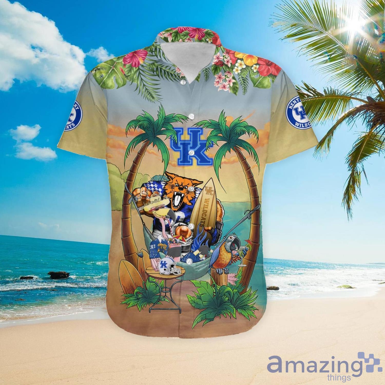 Kentucky Wildcats Plus Size 3D Hawaiian Shirt Best For Fans Beach