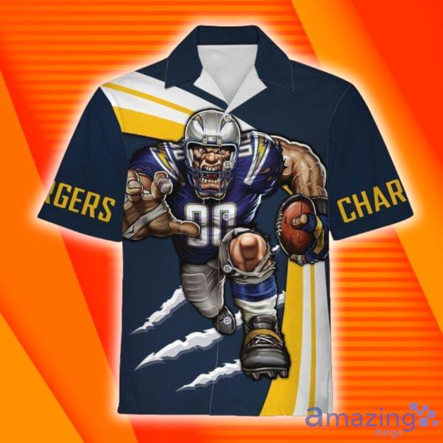 Los Angeles Chargers NFL Football Custom Name Hawaiian Shirt