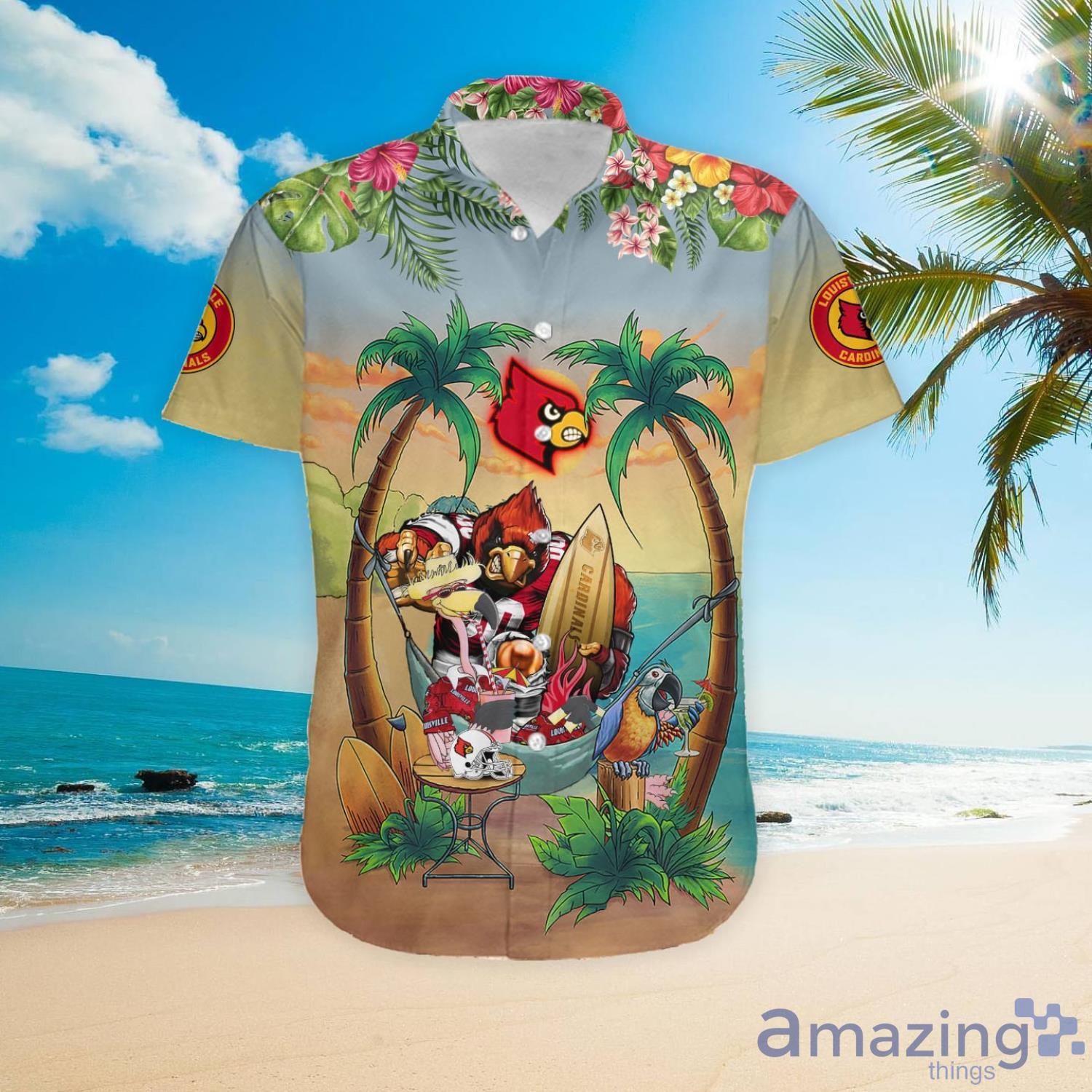 Louisville Cardinals Logo Coconut Tropical Hawaiian Shirt Beach Gift For  Fans - teejeep