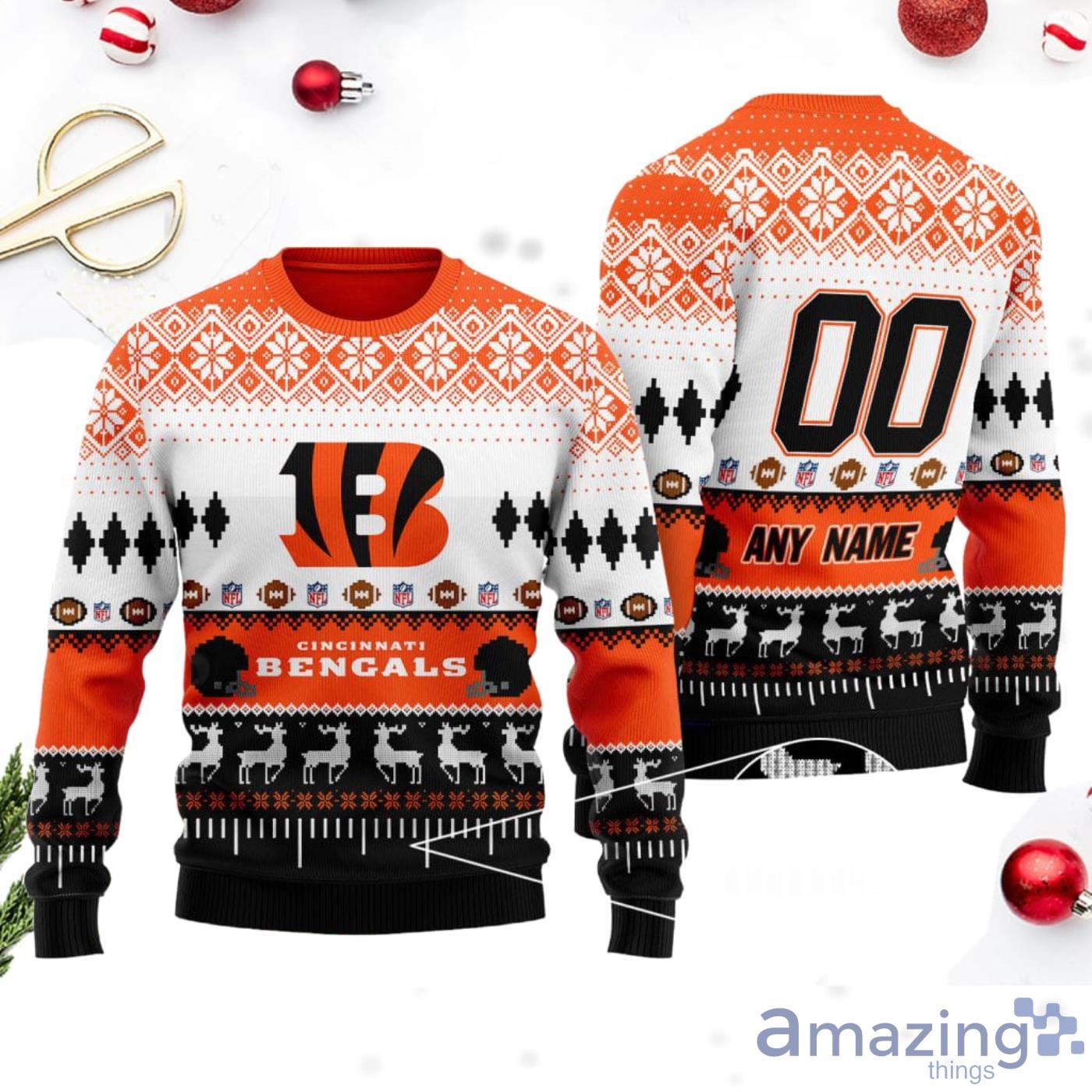 Custom Name Nfl Cleveland Browns Merry Christmas Ugly Sweater Hoodie 3D T  Shirt