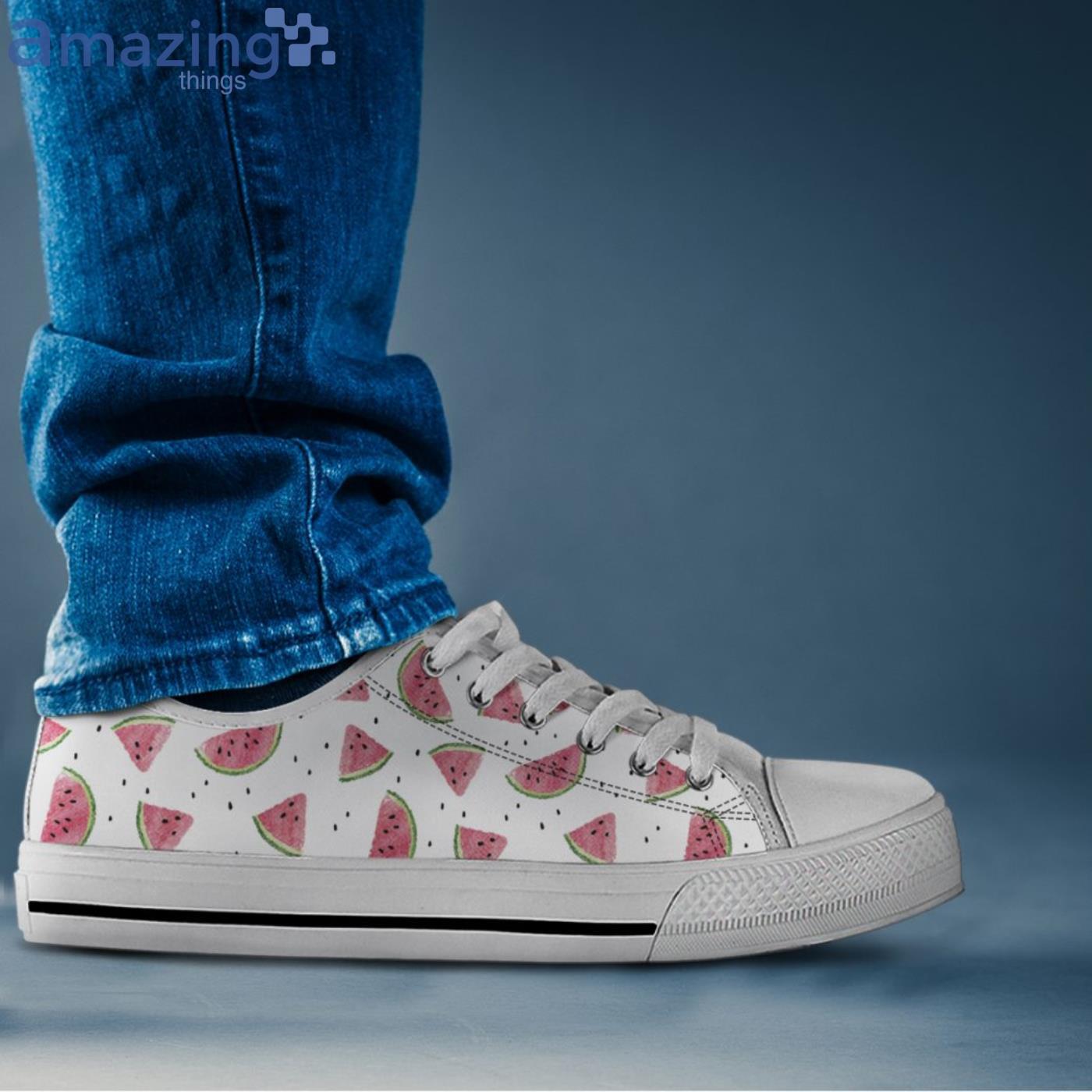 Cute Watermelon Pattern Low Top Shoes image Cute Watermelon Pattern Low Top Shoes Product Photo 2