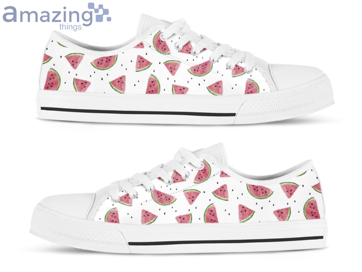 Cute Watermelon Pattern Low Top Shoes image Cute Watermelon Pattern Low Top Shoes Product Photo 3