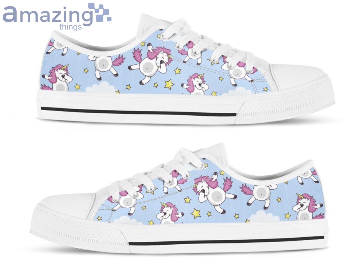 Dabbing Unicorn Pattern Low Top Shoes image Dabbing Unicorn Pattern Low Top Shoes Product Photo 2