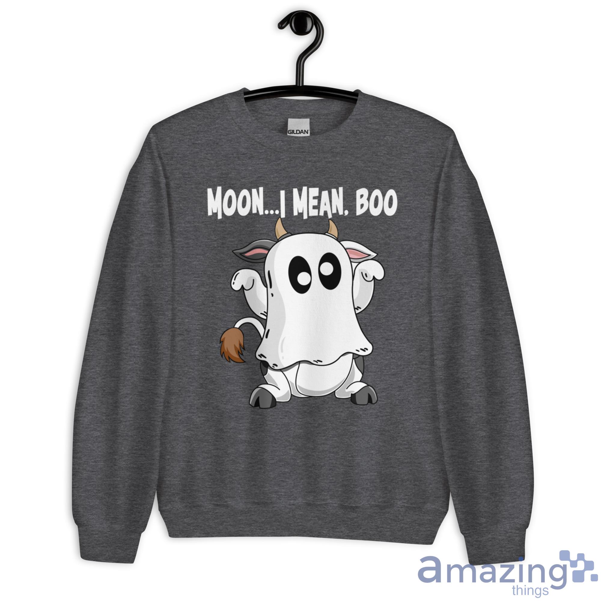 Dairy Cows Moo I Mean Boo Halloween Shirt image Dairy Cows Moo I Mean Boo Halloween Shirt - Unisex Heavy Blend Crewneck Sweatshirt-2