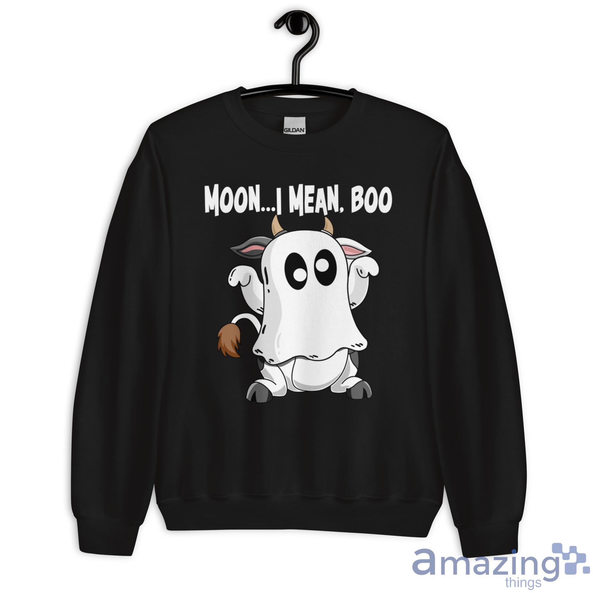 Dairy Cows Moo I Mean Boo Halloween Shirt image Dairy Cows Moo I Mean Boo Halloween Shirt - Unisex Heavy Blend Crewneck Sweatshirt