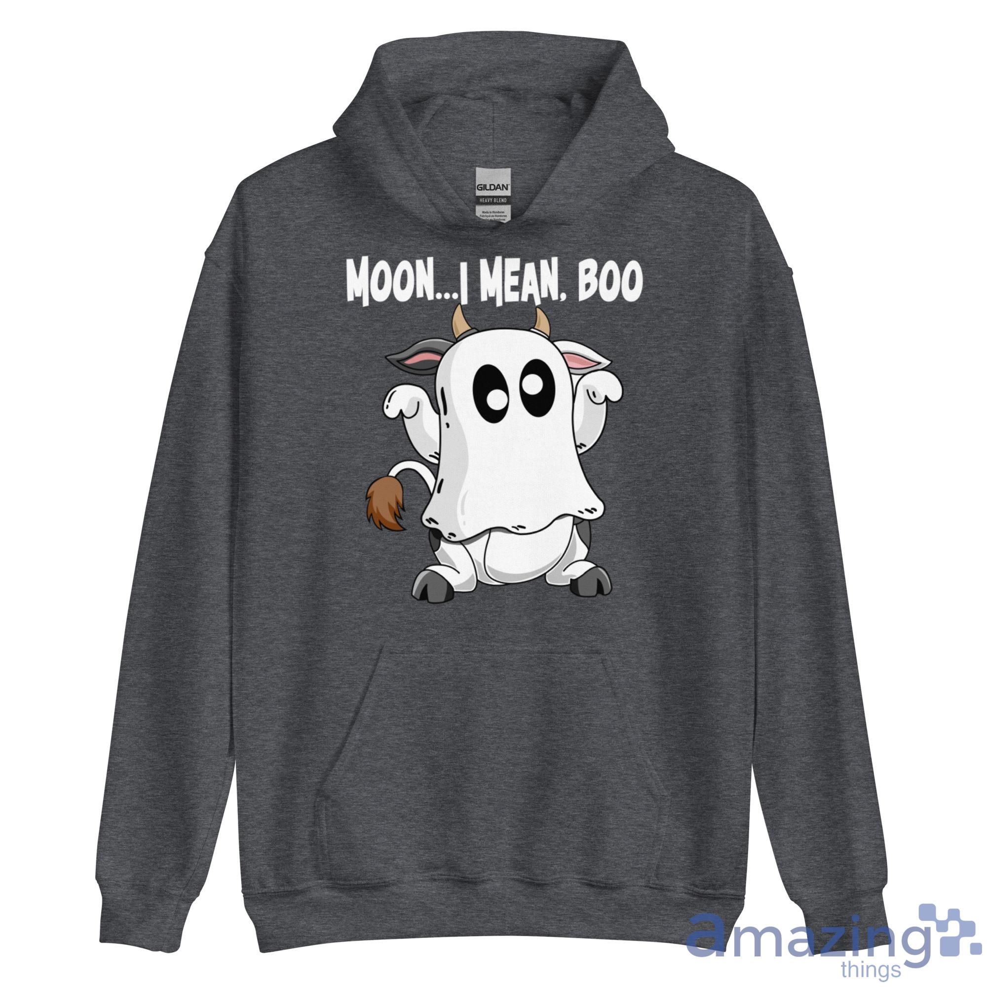 Dairy Cows Moo I Mean Boo Halloween Shirt image Dairy Cows Moo I Mean Boo Halloween Shirt - Unisex Heavy Blend Hooded Sweatshirt