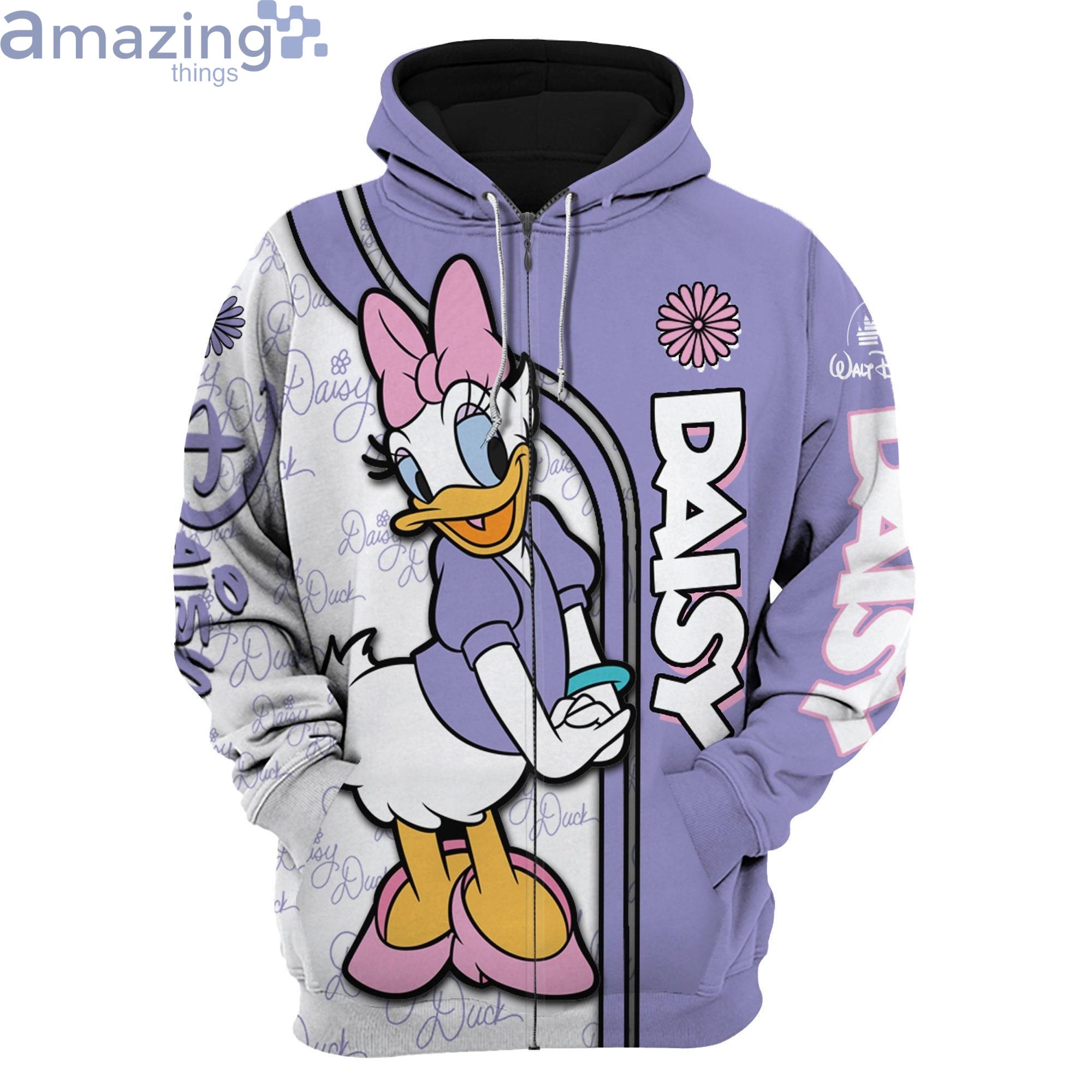 Daisy Duck Disney Cartoon Graphic 3D Hoodie Zip Hoodie Product Photo 1