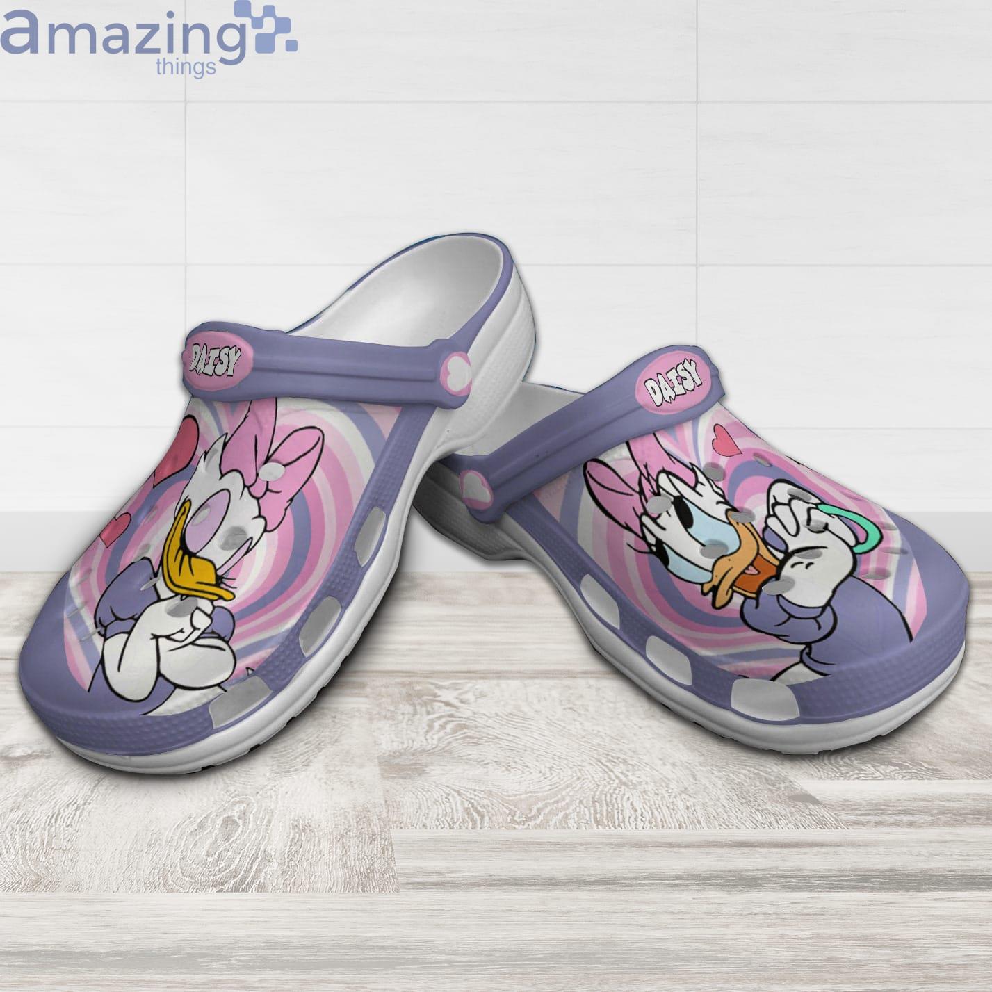 Daisy Duck Round Heart Purple Pink Disney Cartoon Clog For Men And Women Product Photo 1