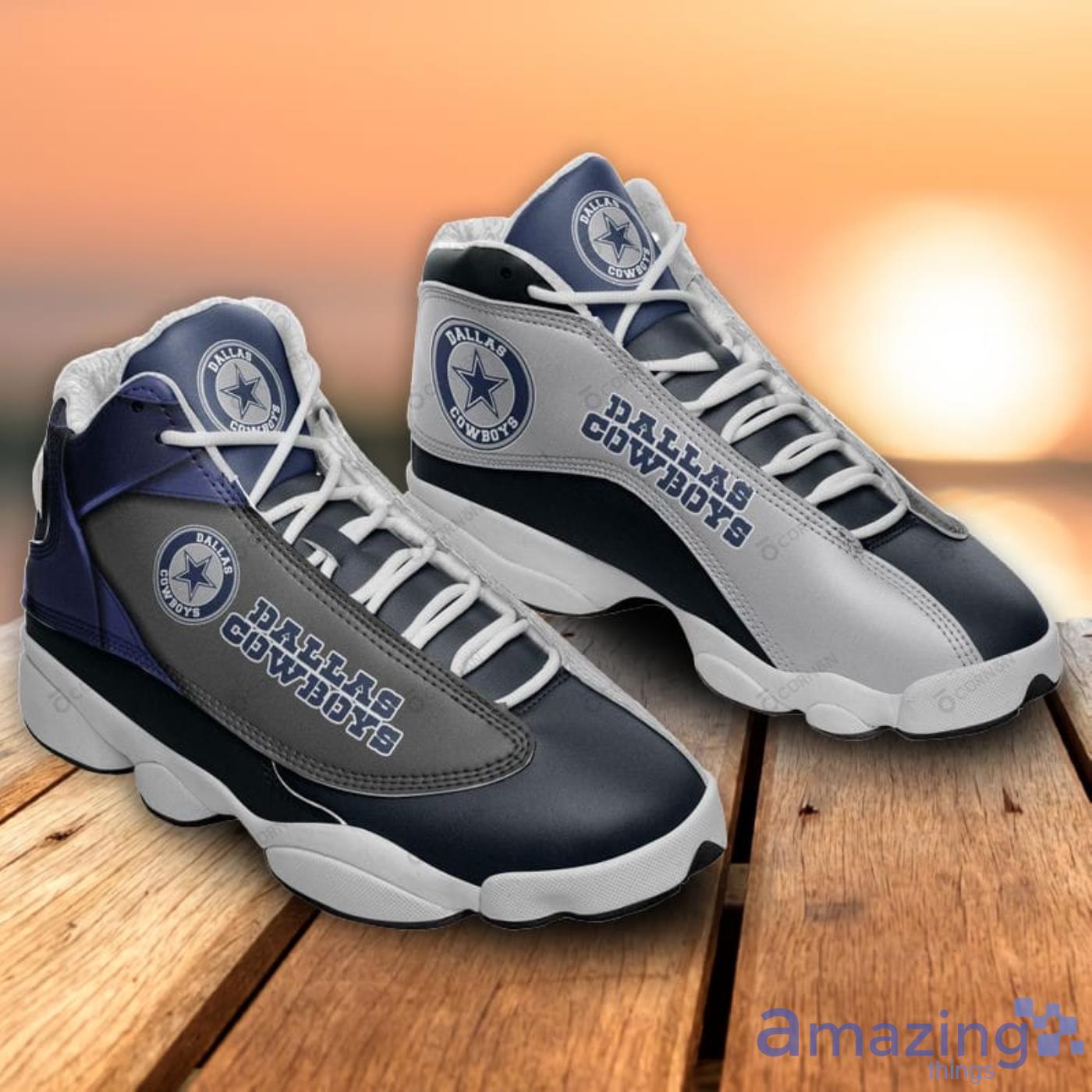 Dallas Cowboys Air Jordan 13 Sneakers Shoes For Men And Women image Dallas Cowboys Air Jordan 13 Sneakers Shoes For Men And Women Product Photo 2