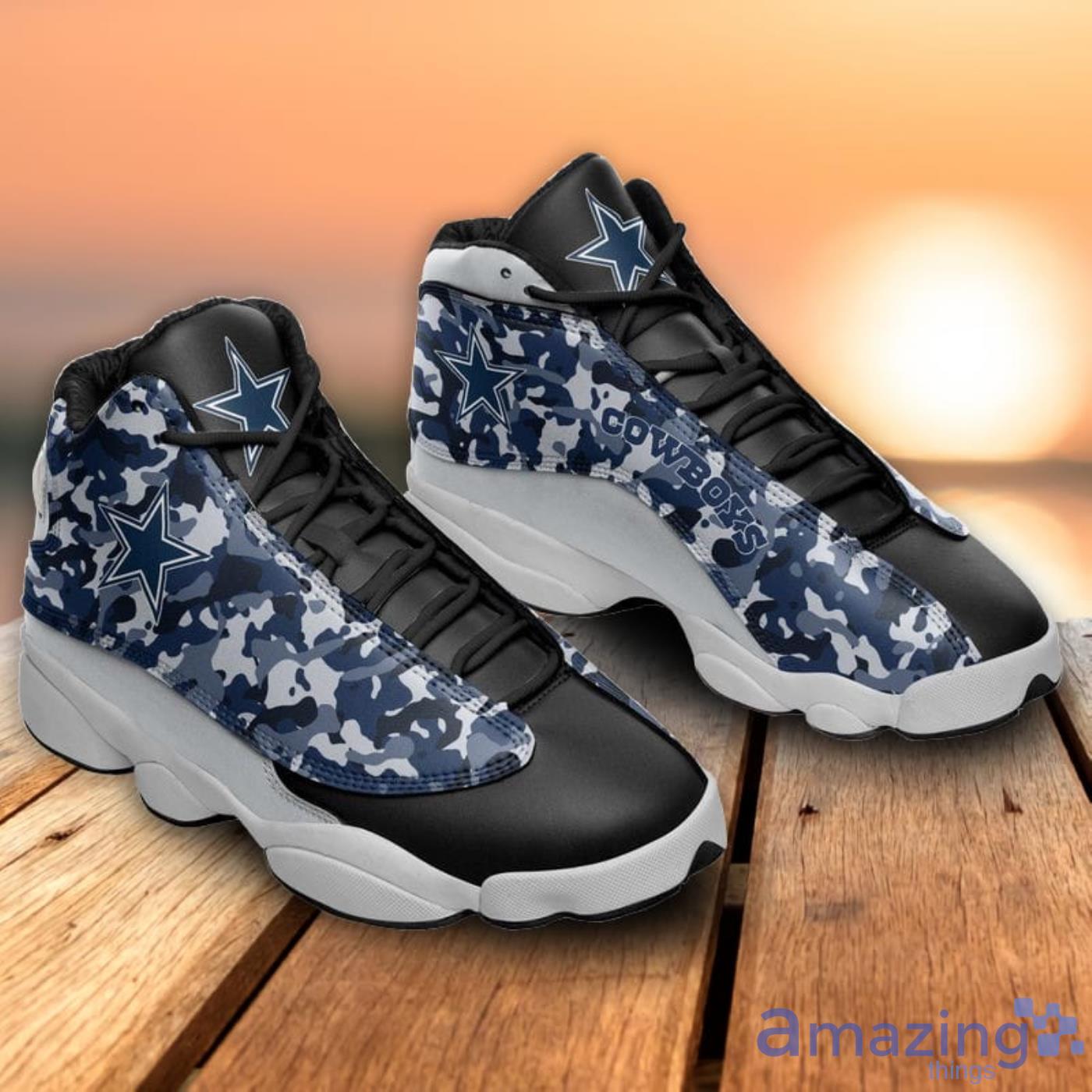 Baltimore Ravens Camo Pattern Air Jordan 13 Shoes For Fans