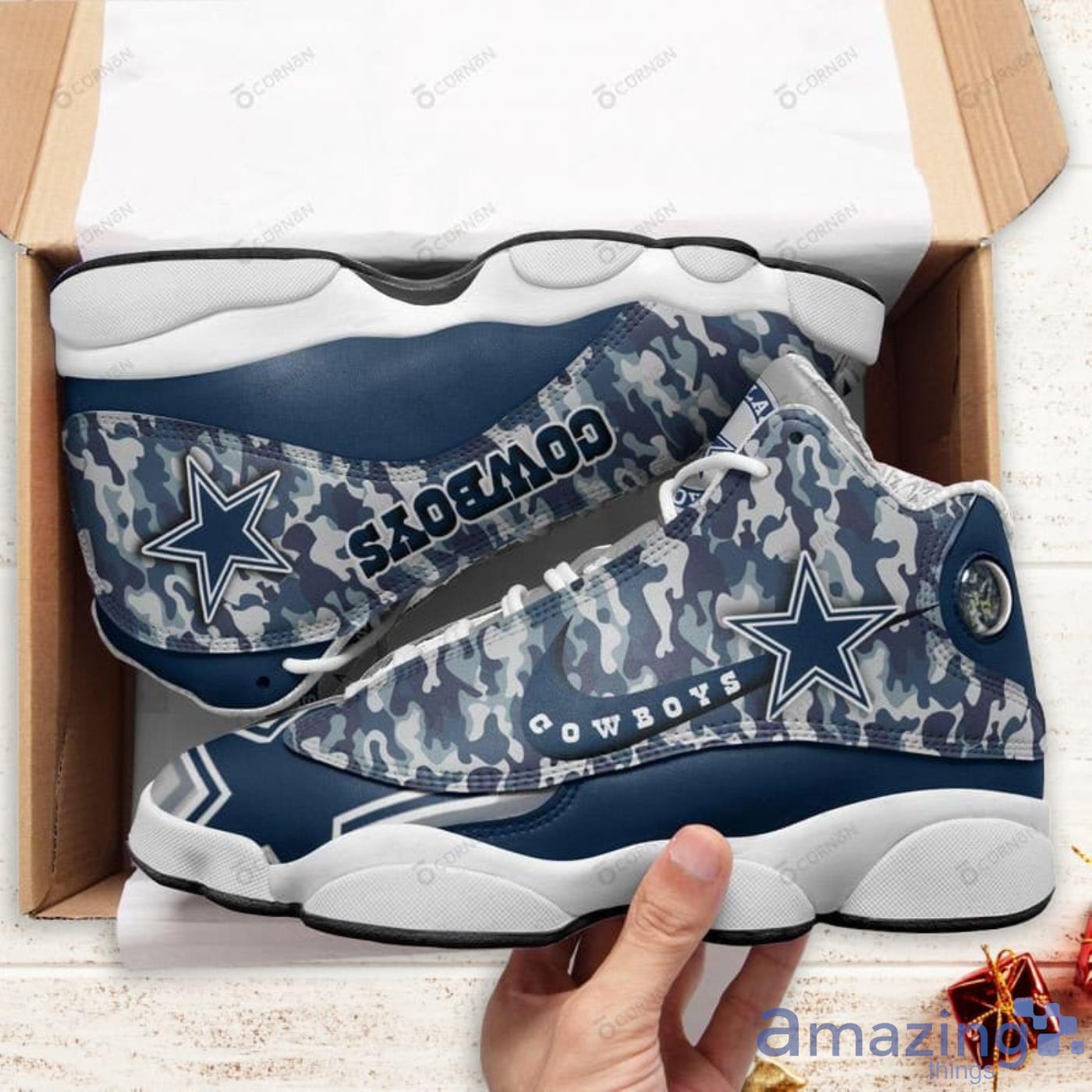 Dallas Cowboys Camo Style Air Jordan 13 Sneakers Shoes Product Photo 1 Dallas Cowboys Camo Style Air Jordan 13 Sneakers Shoes Product Photo 1